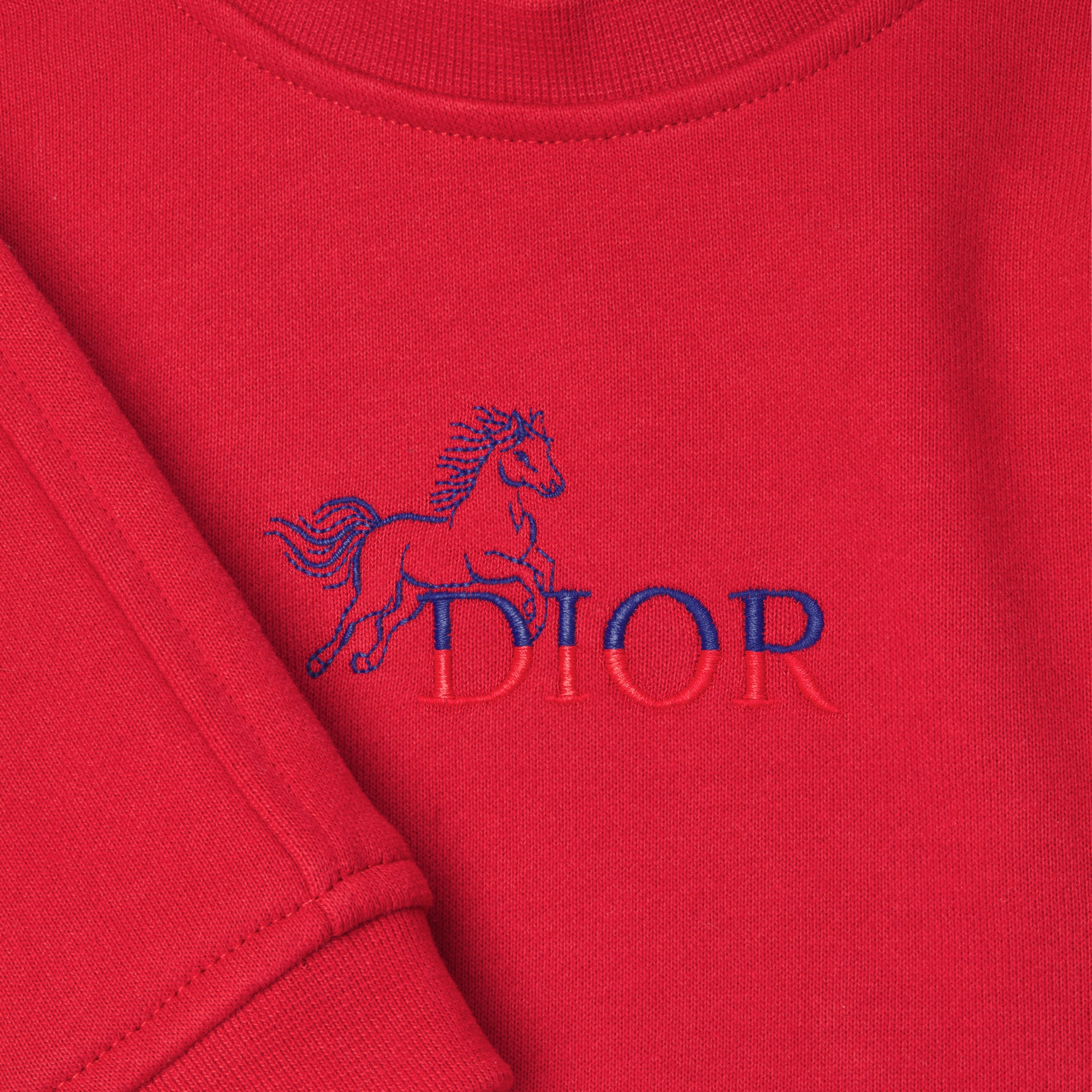 婴幼儿卫衣 红色棉质起绒面料 E09