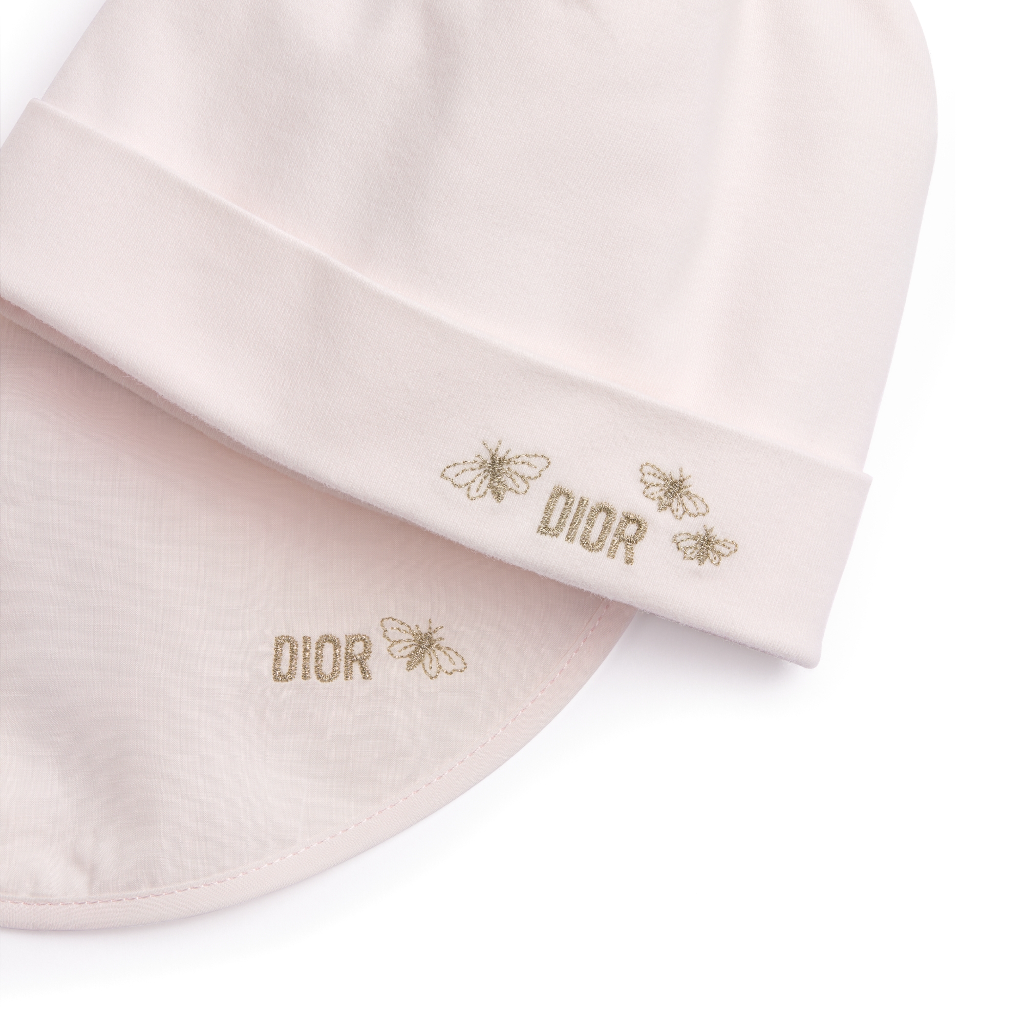 新生儿礼品套装 淡粉色平纹针织面料和棉府绸 E05