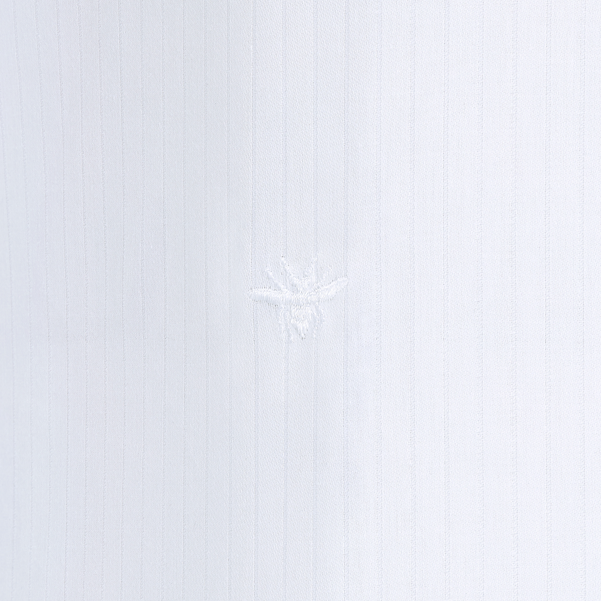 衬衫 白色条纹棉府绸小蜜蜂标识刺绣 E09