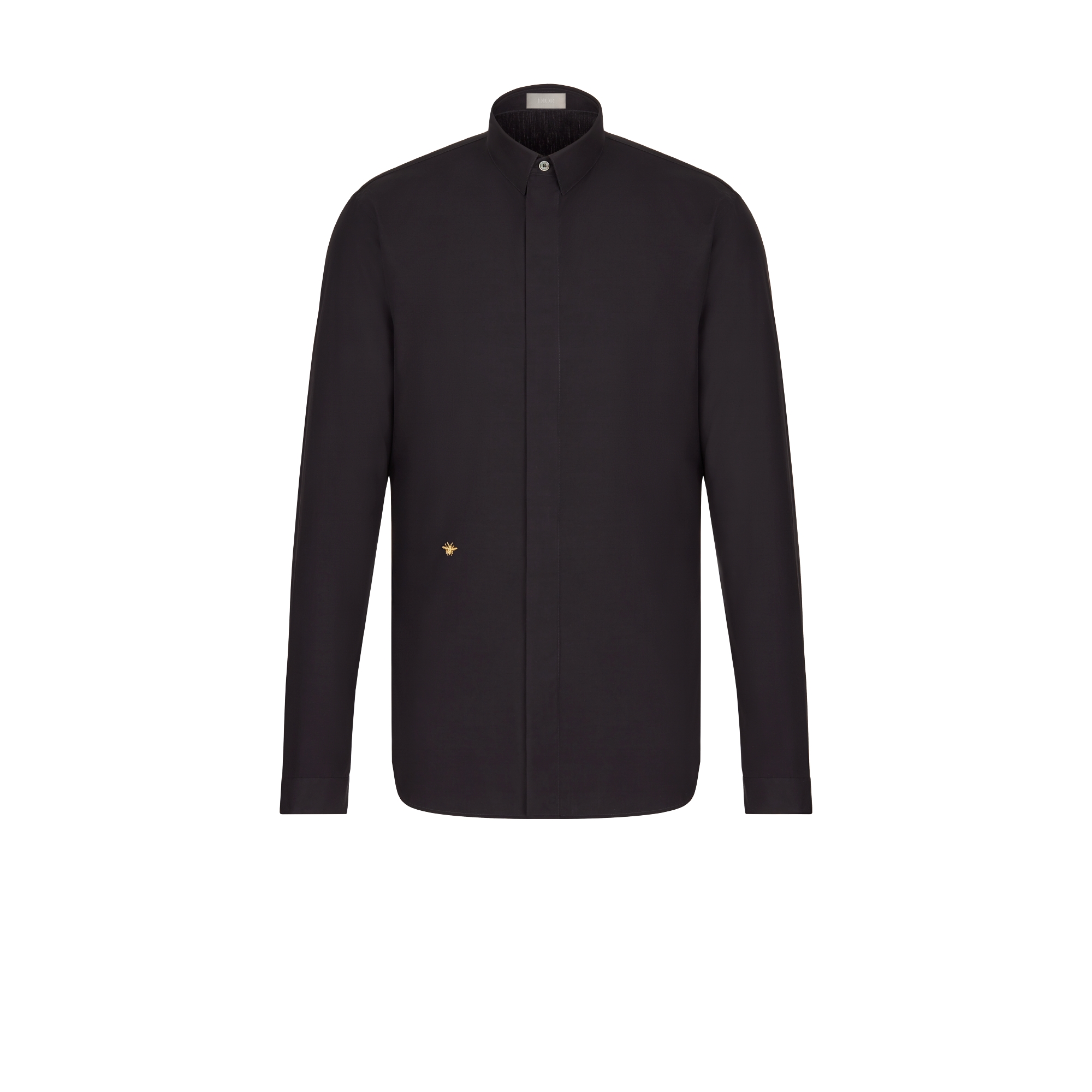 衬衫 黑色棉府绸金色小蜜蜂刺绣 E01