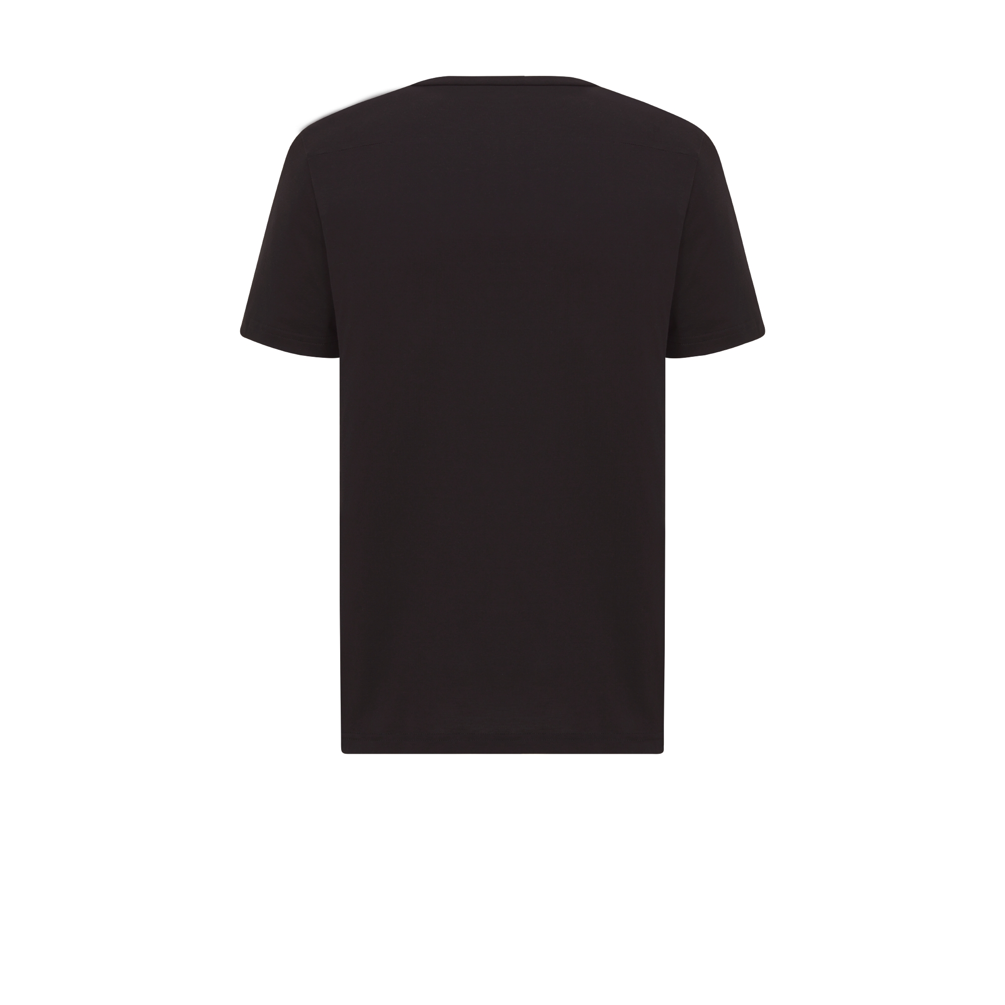 T 恤 黑色棉质平纹针织面料小蜜蜂标识刺绣 E08