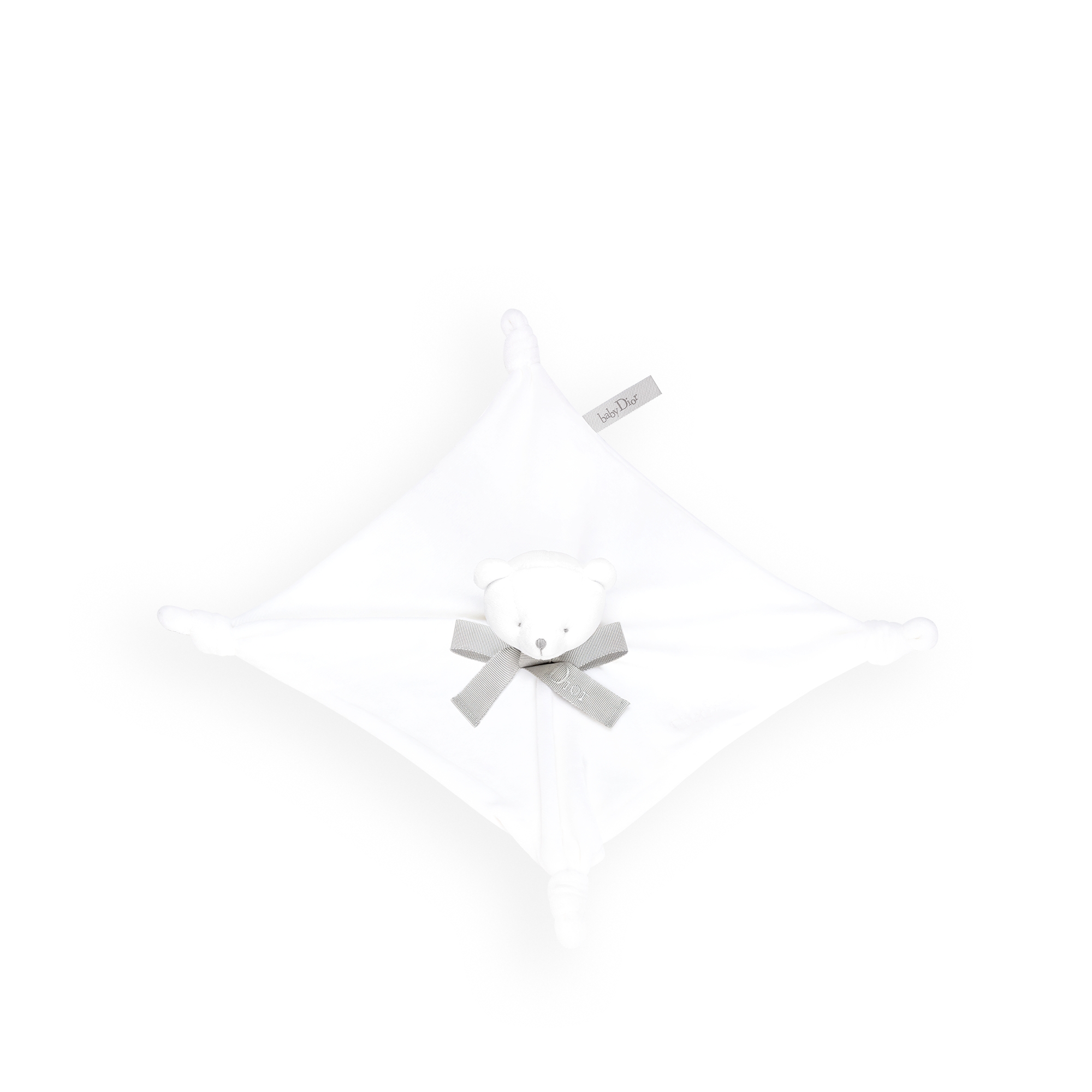 泰迪熊新生儿礼品套装 白色仿羊羔绒、棉质双面布和天鹅绒毛圈针织 E04