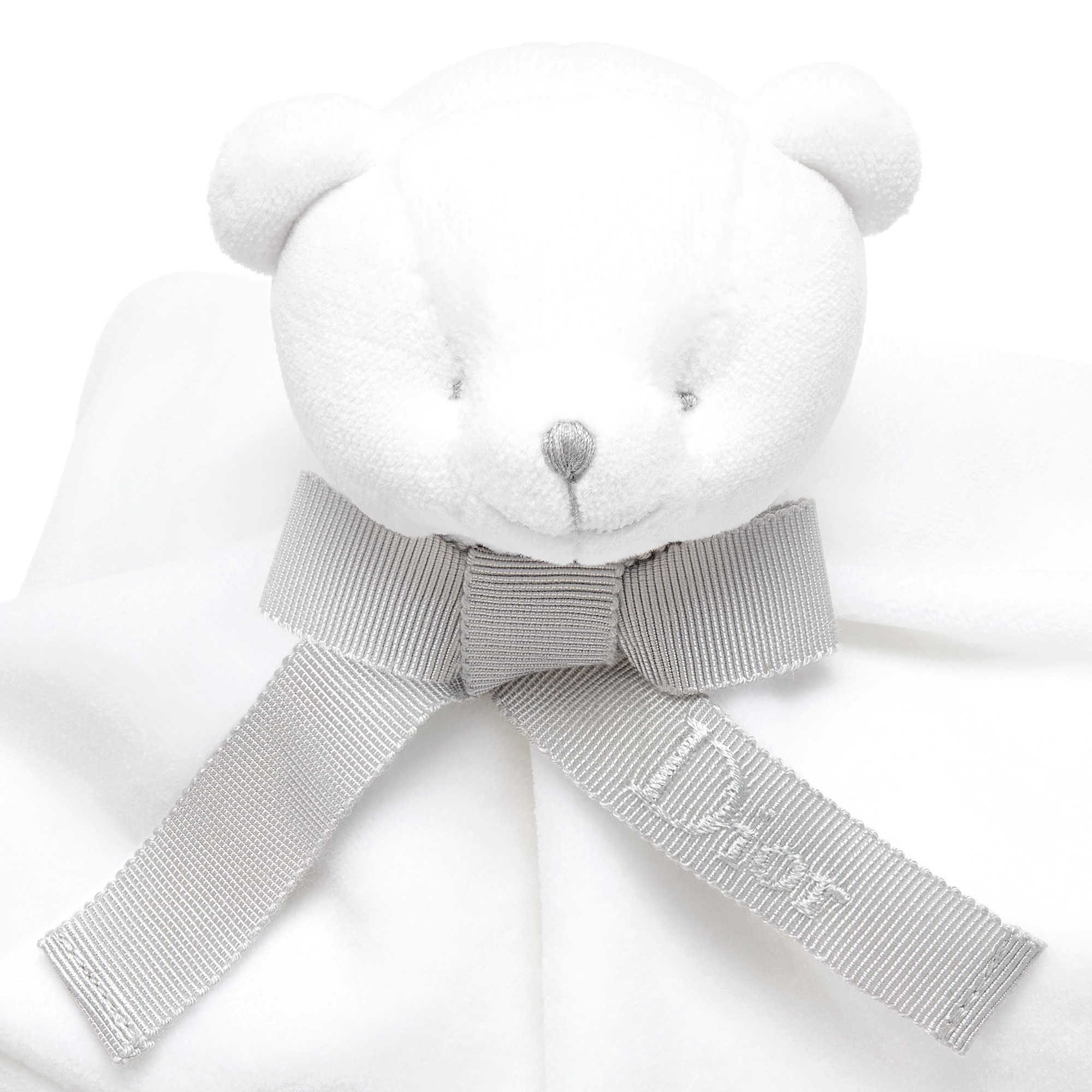 泰迪熊新生儿礼品套装 白色仿羊羔绒、棉质双面布和天鹅绒毛圈针织 E05