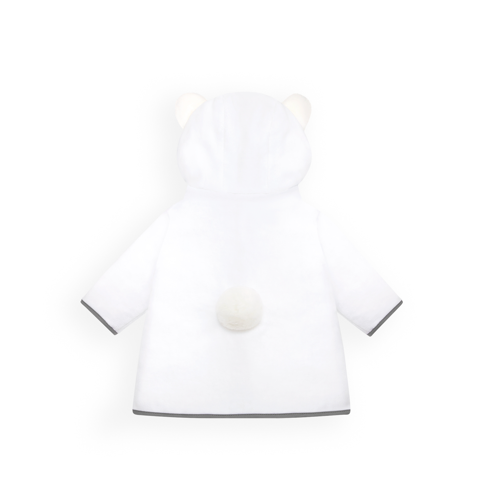 泰迪熊新生儿礼品套装 白色仿羊羔绒、棉质双面布和天鹅绒毛圈针织 E08