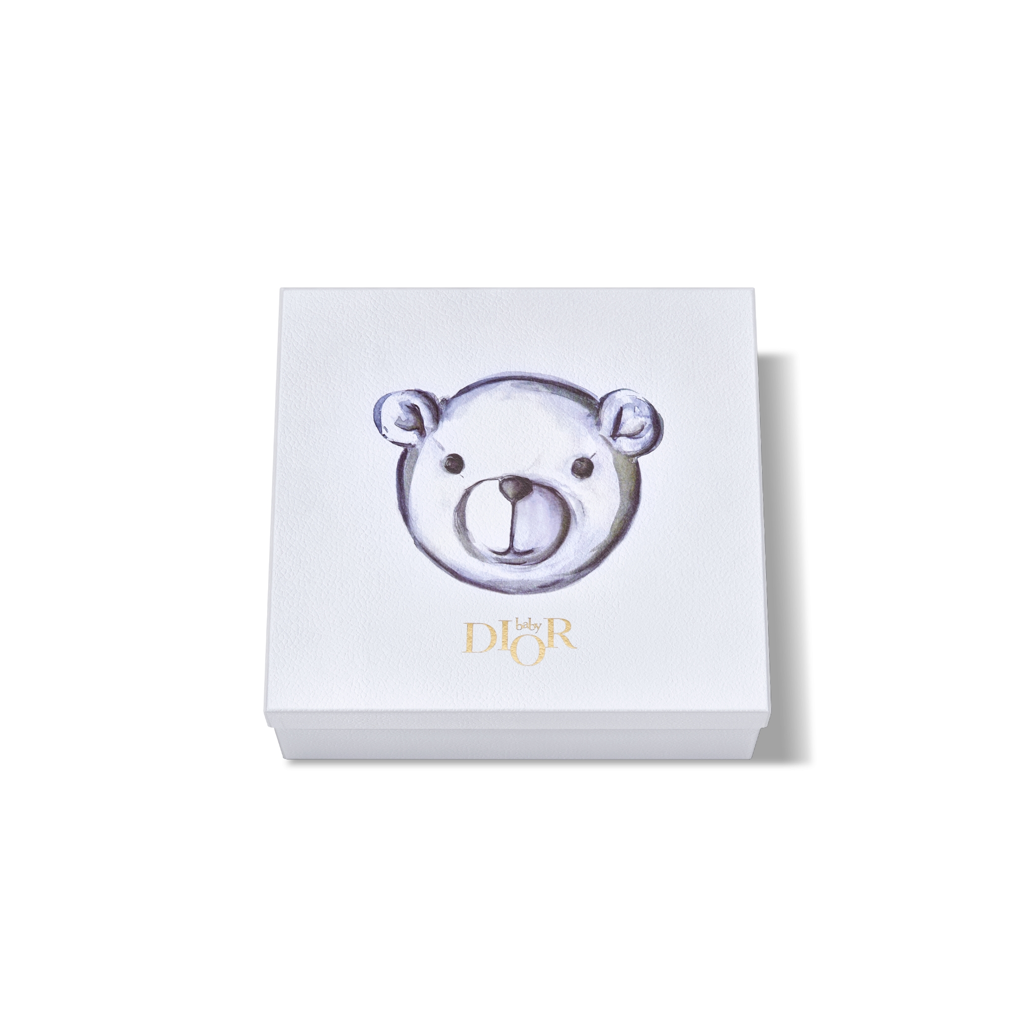 泰迪熊新生儿礼品套装 白色仿羊羔绒、棉质双面布和天鹅绒毛圈针织 E12