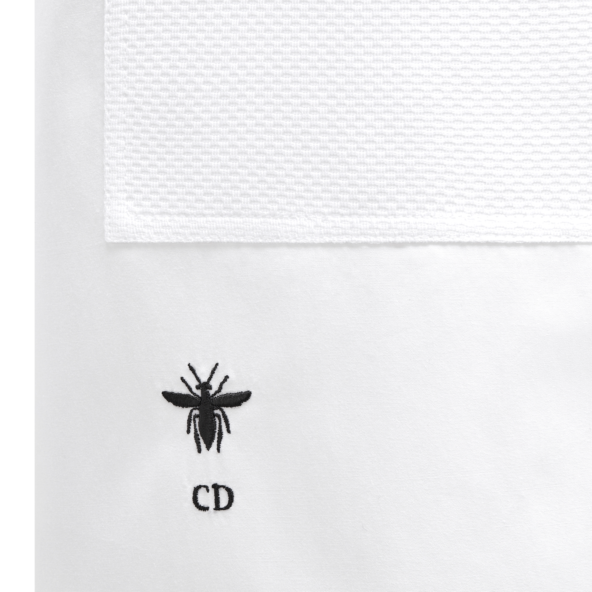 无袖衬衫 白色棉府绸搭配胸饰 E09