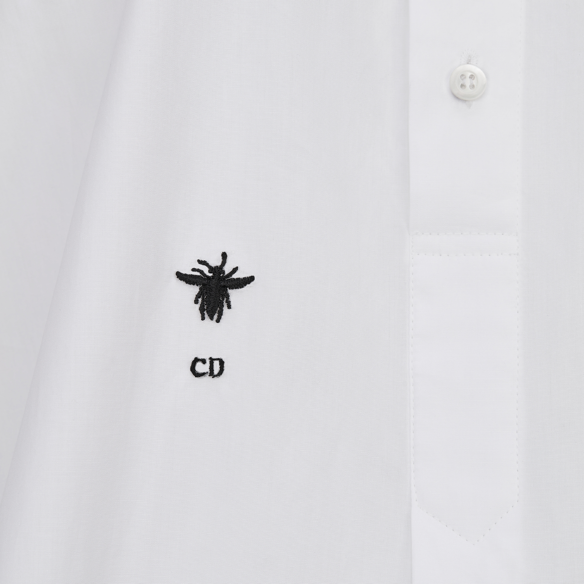 Dioriviera 长款衬衫 白色棉府绸 E09