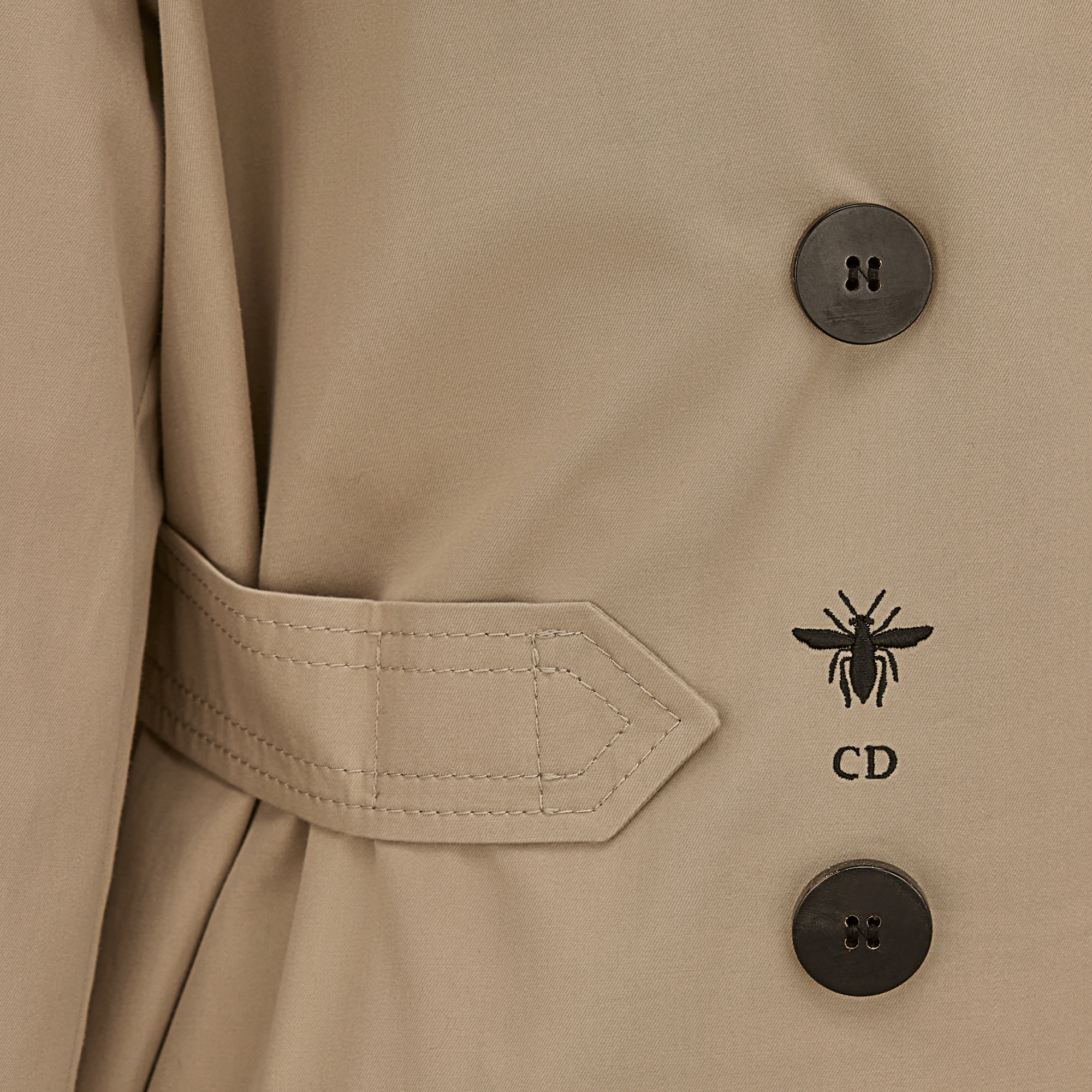 风衣 米色棉质华达呢 E09