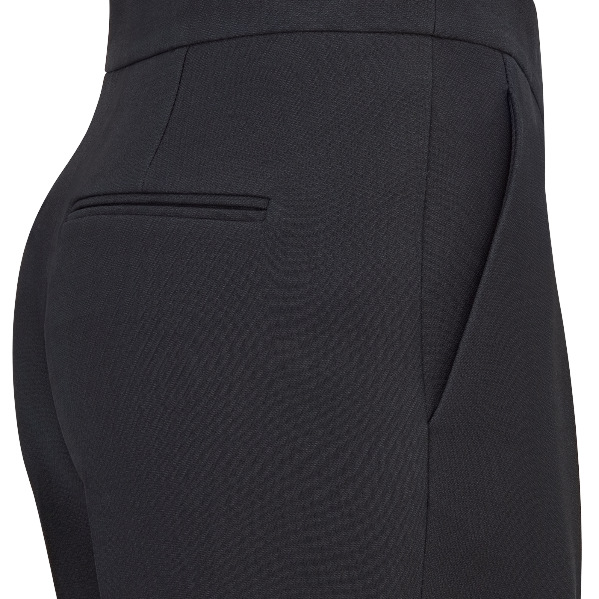 常规版型长裤 黑色绵羊毛混纺面料 E09