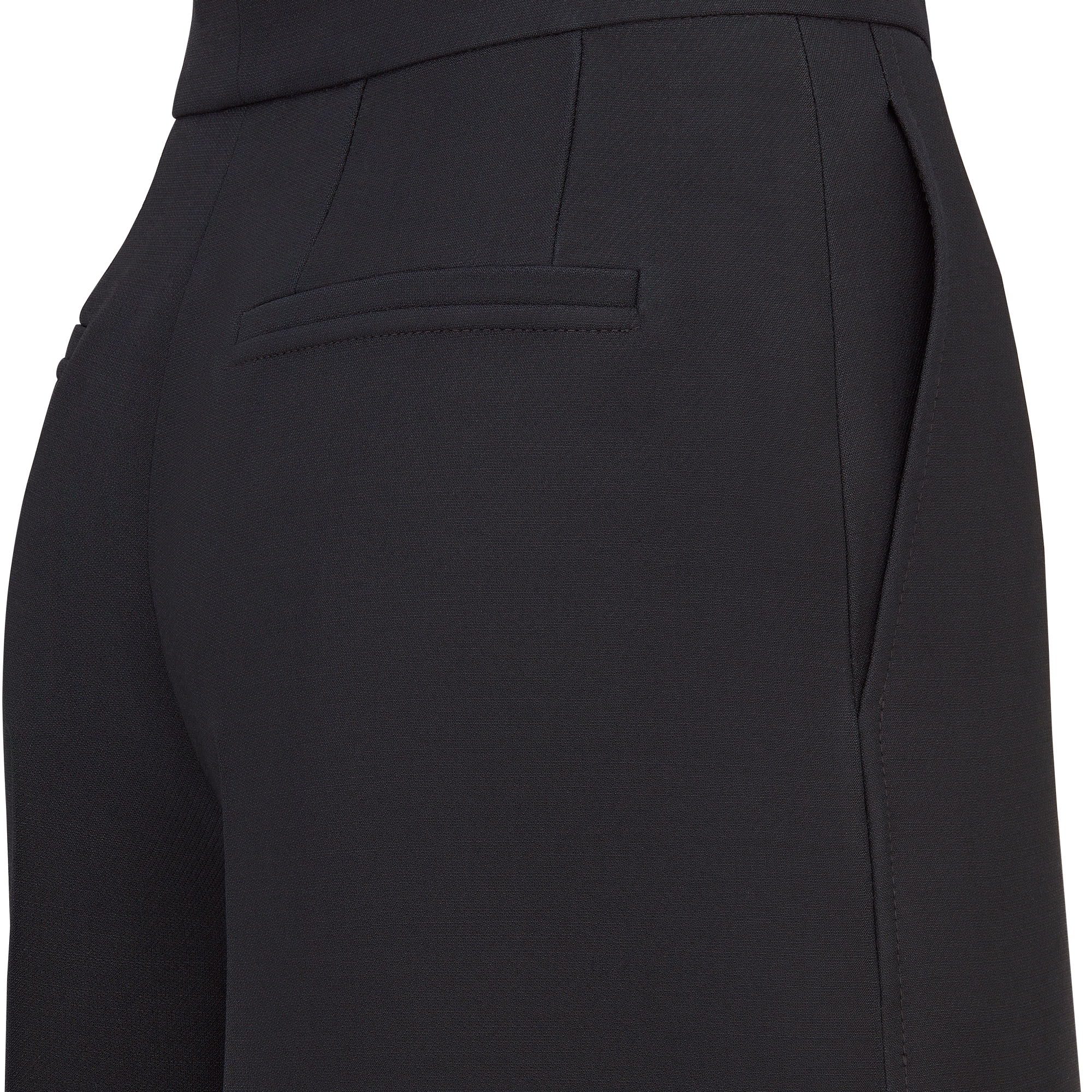 七分裤 黑色绵羊毛混纺面料 E09