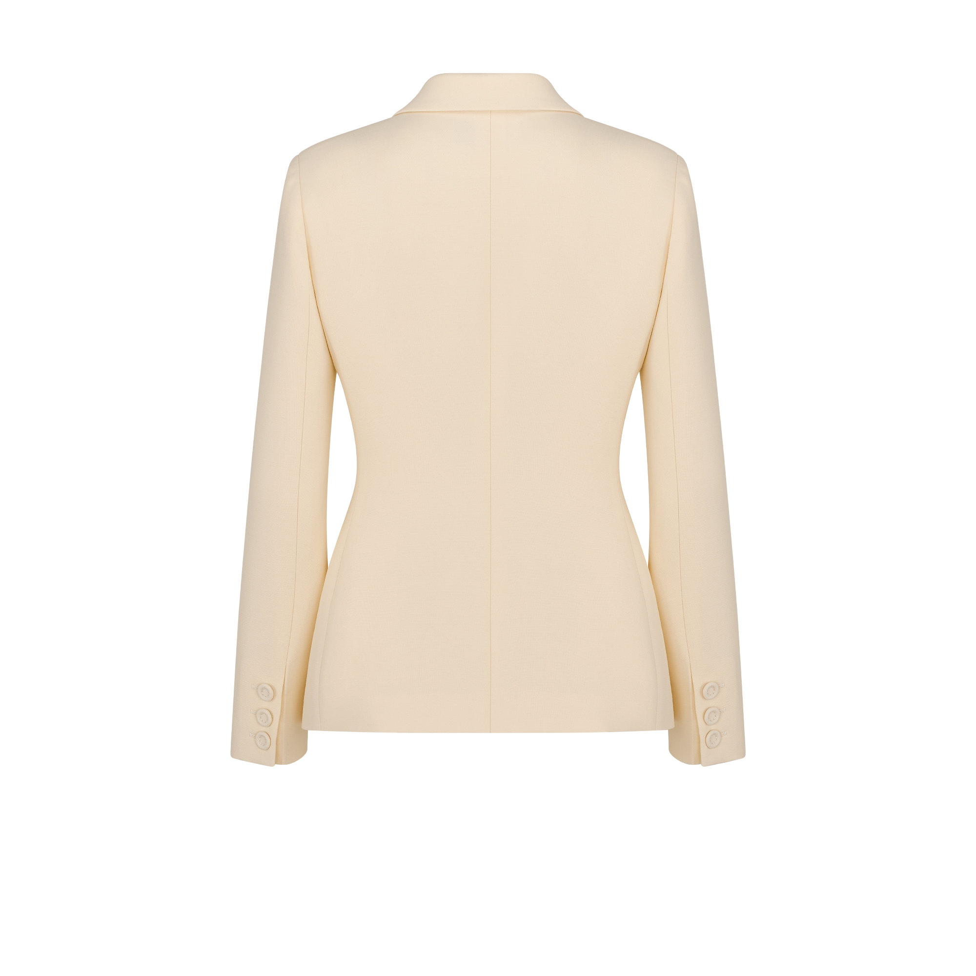 30 Montaigne 单排扣经典西装外套 白色绵羊毛混纺面料 E08