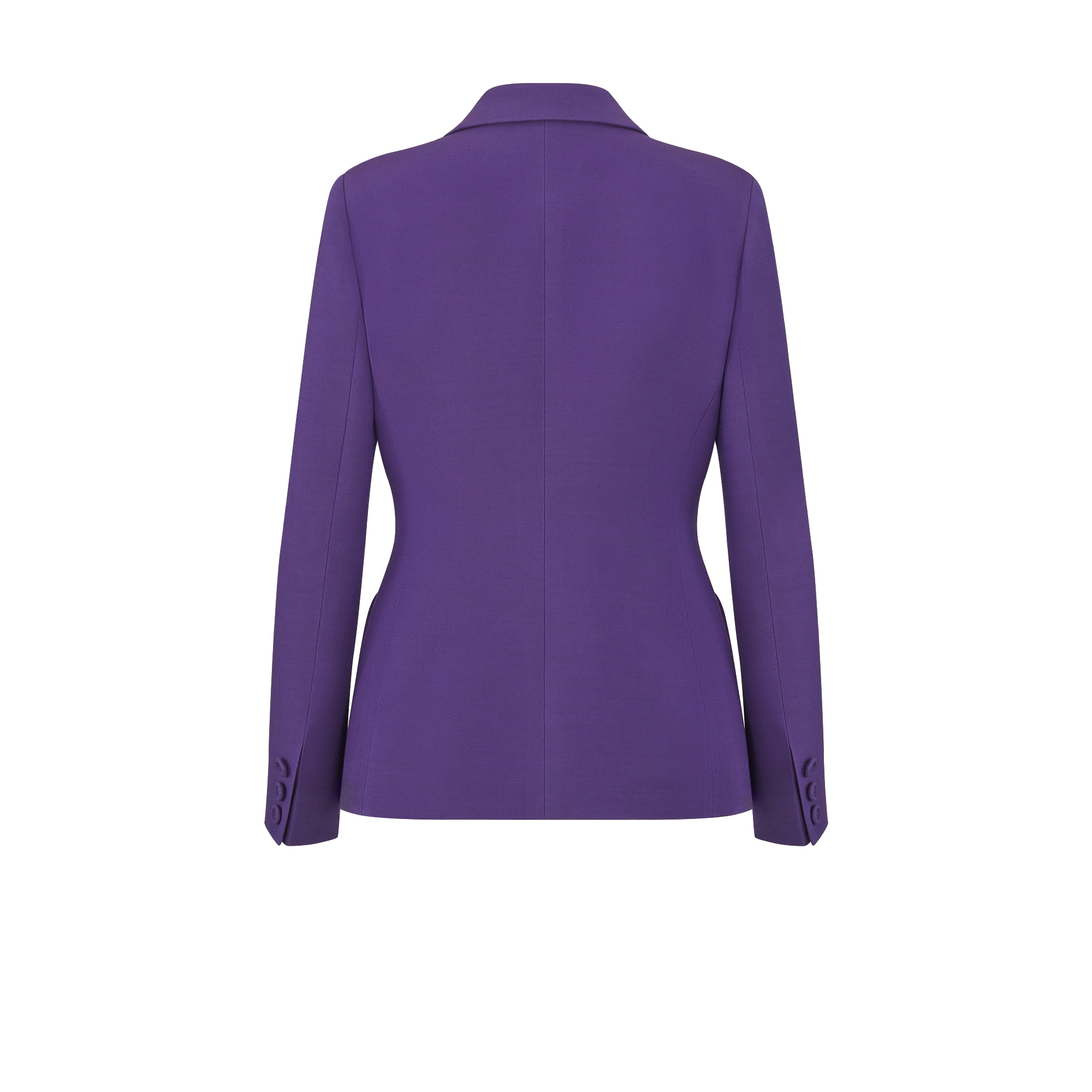 30 Montaigne 经典西装外套 紫色绵羊毛混纺面料 E08