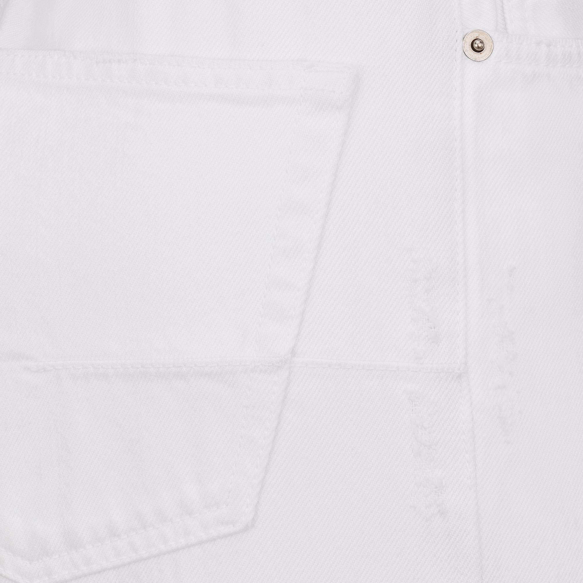 男友风牛仔裤 白色牛仔面料 E10