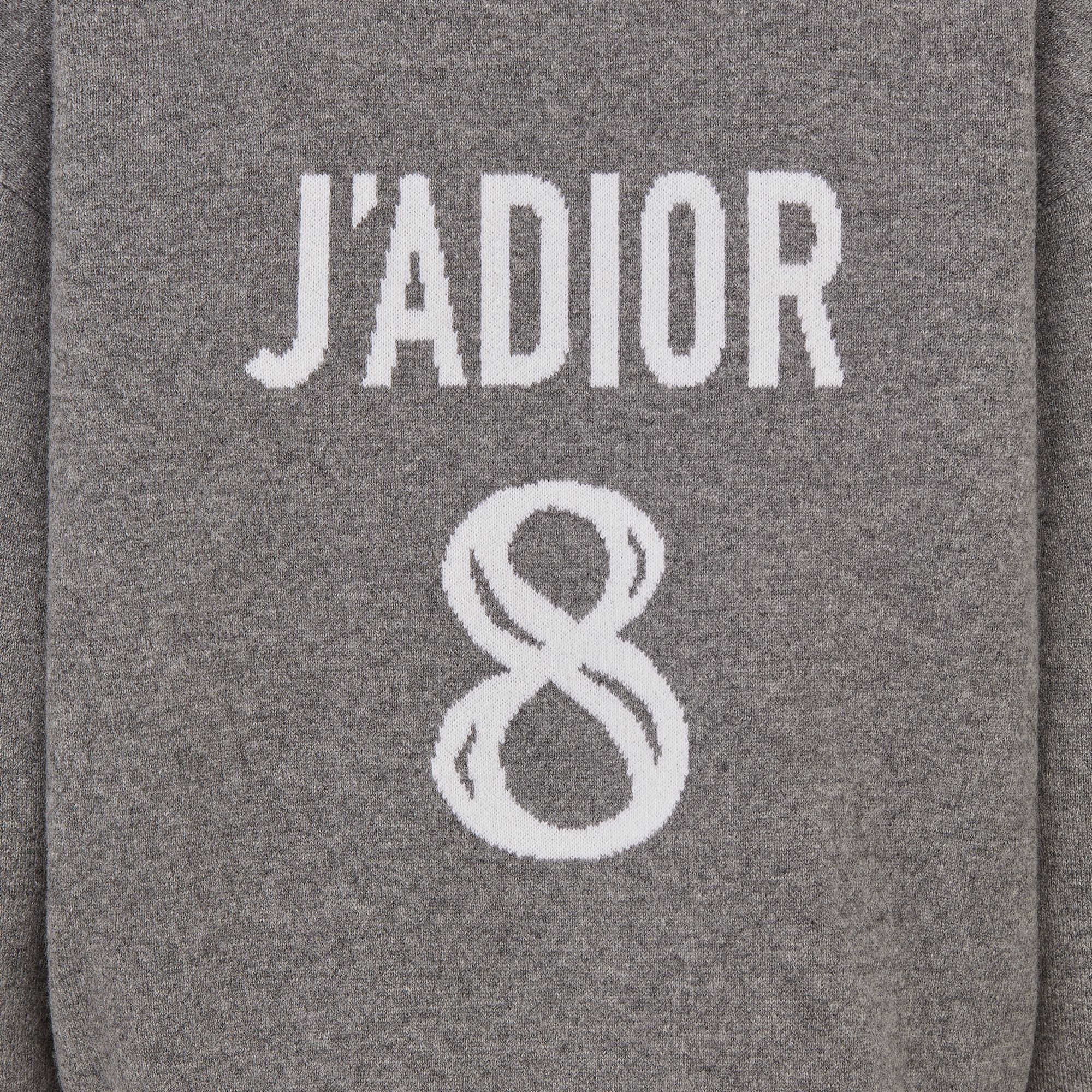 宽松针织衫 灰色山羊绒混纺面料 J'Adior 8 字样 E09