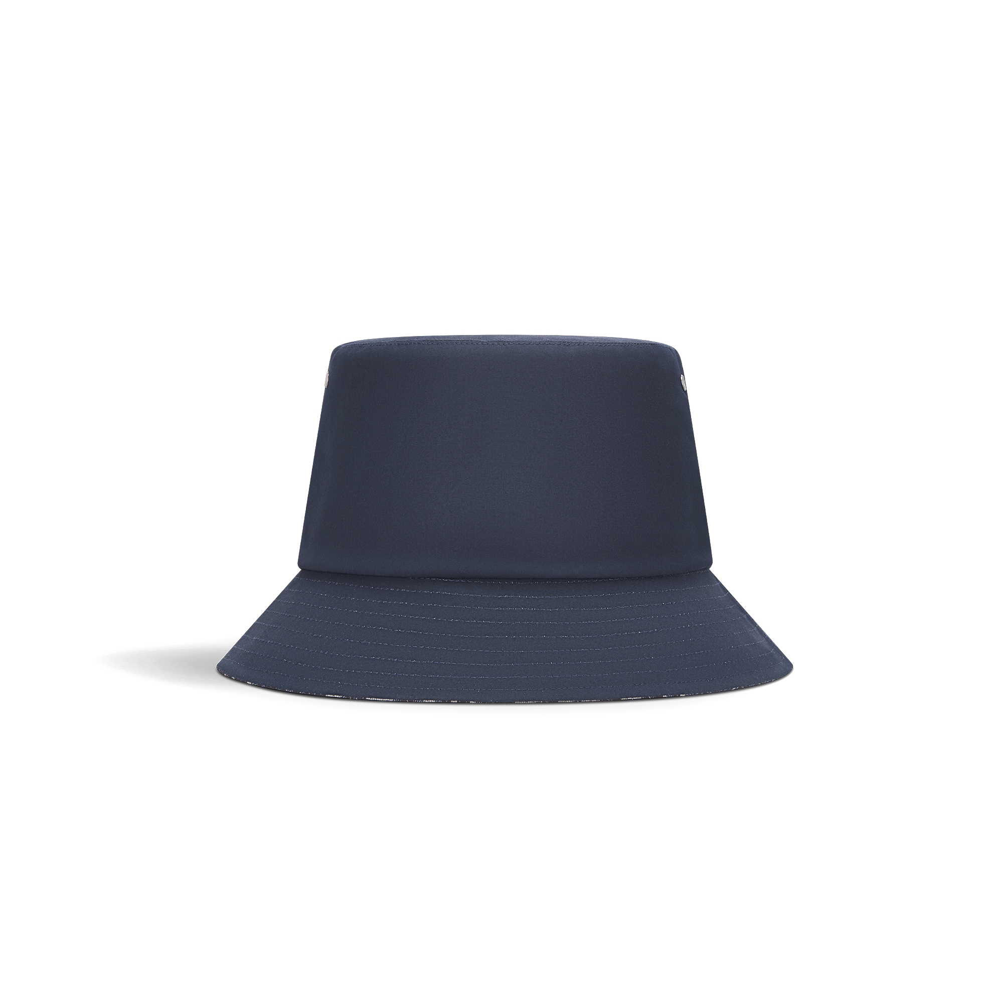 Teddy-D 双面窄檐桶帽 蓝色棉质混纺面料 E01