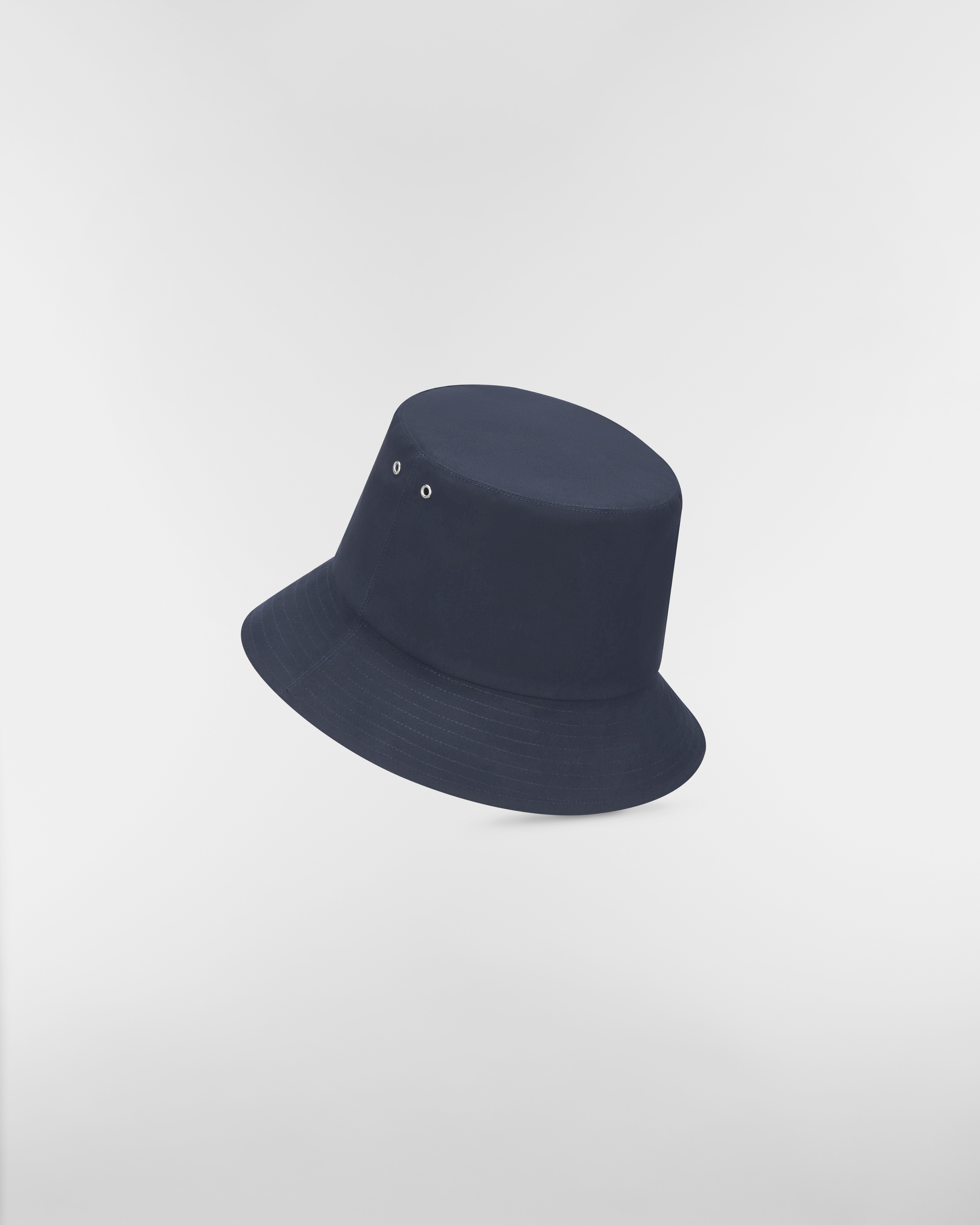 Teddy-D 双面窄檐桶帽 蓝色棉质混纺面料 E05