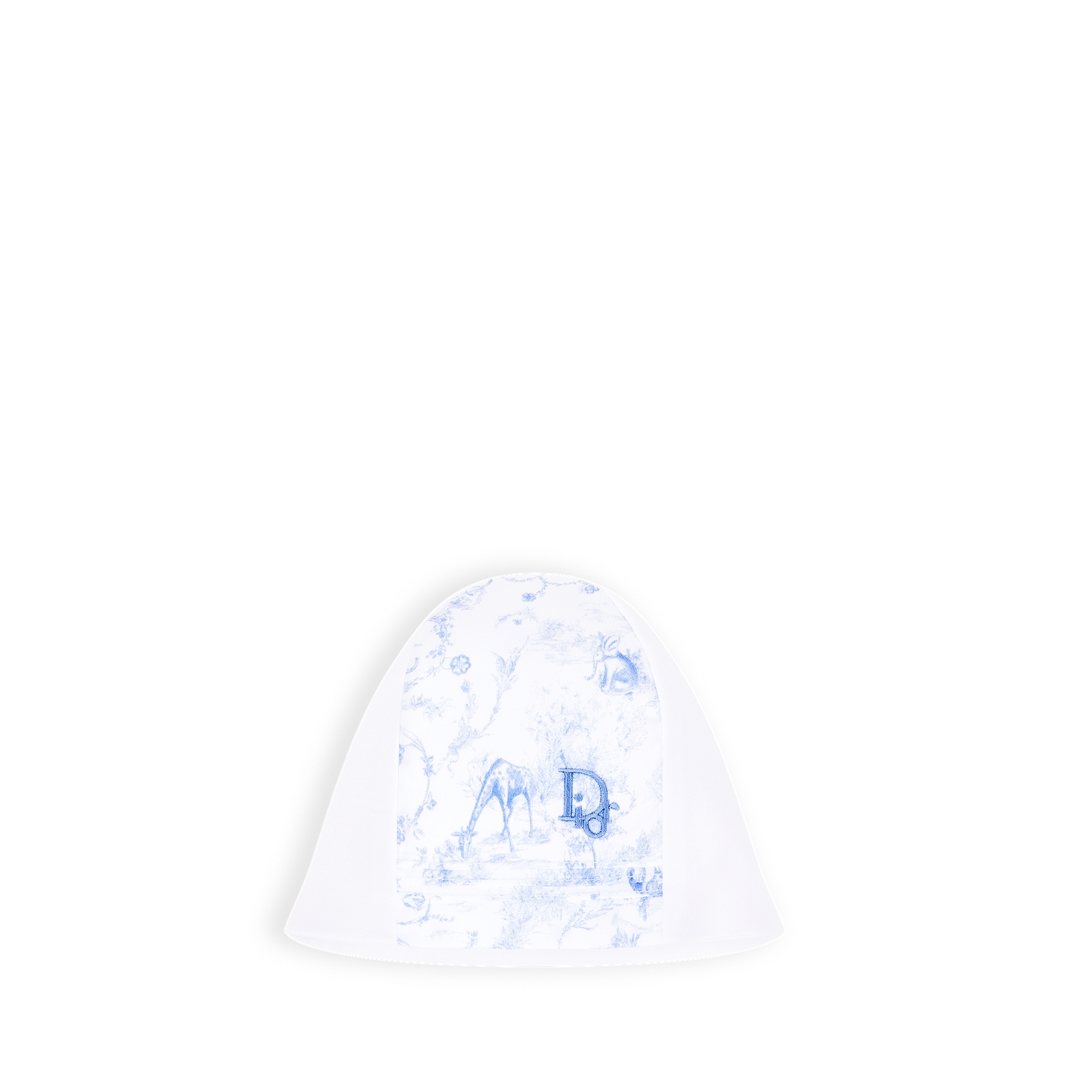 新生儿礼品套装 白色棉质双面布和缎面面料搭配淡蓝色茹伊印花 E04