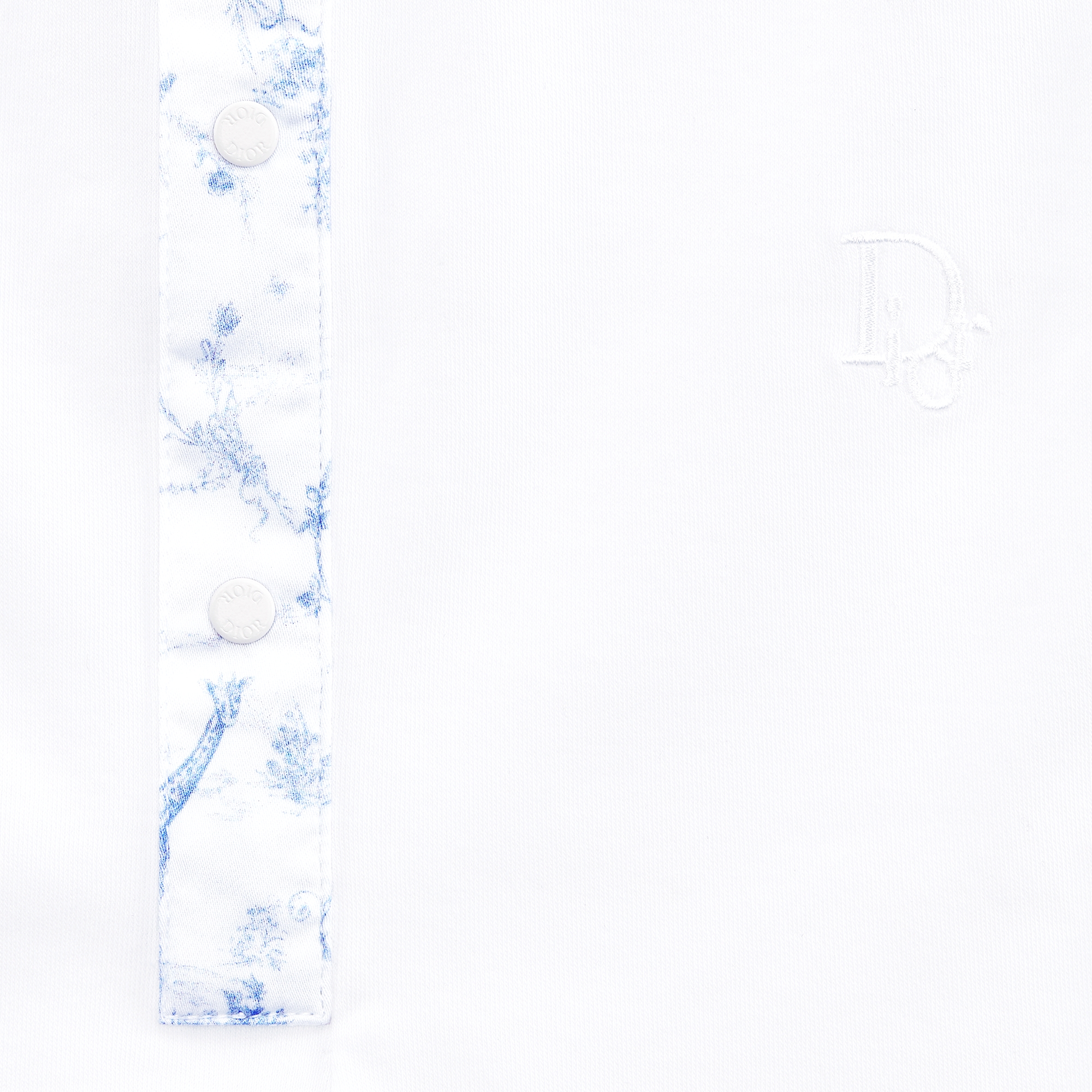 新生儿礼品套装 白色棉质双面布和缎面面料搭配淡蓝色茹伊印花 E09