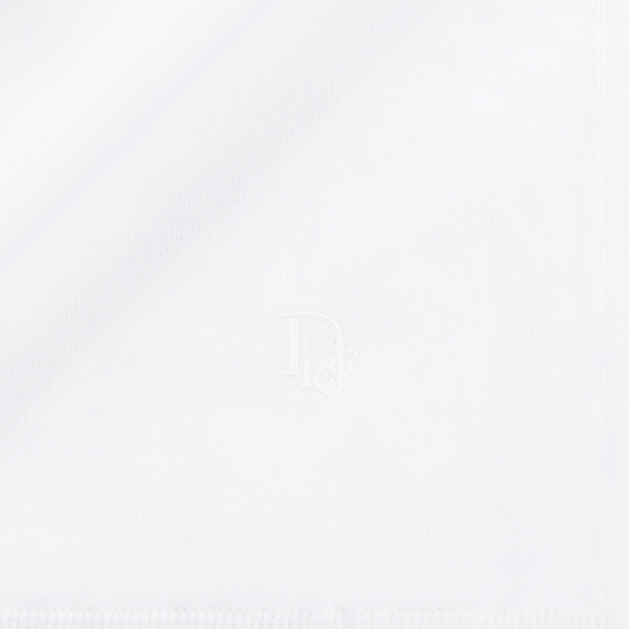 婴儿毯 白色棉质混纺针织面料淡粉色茹伊印花 E09