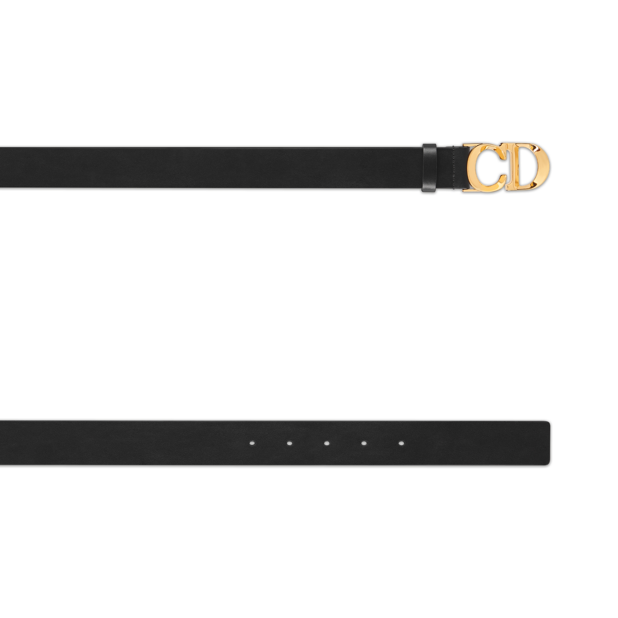 C'est Dior 腰带 30 毫米黑色光滑牛皮革 E06