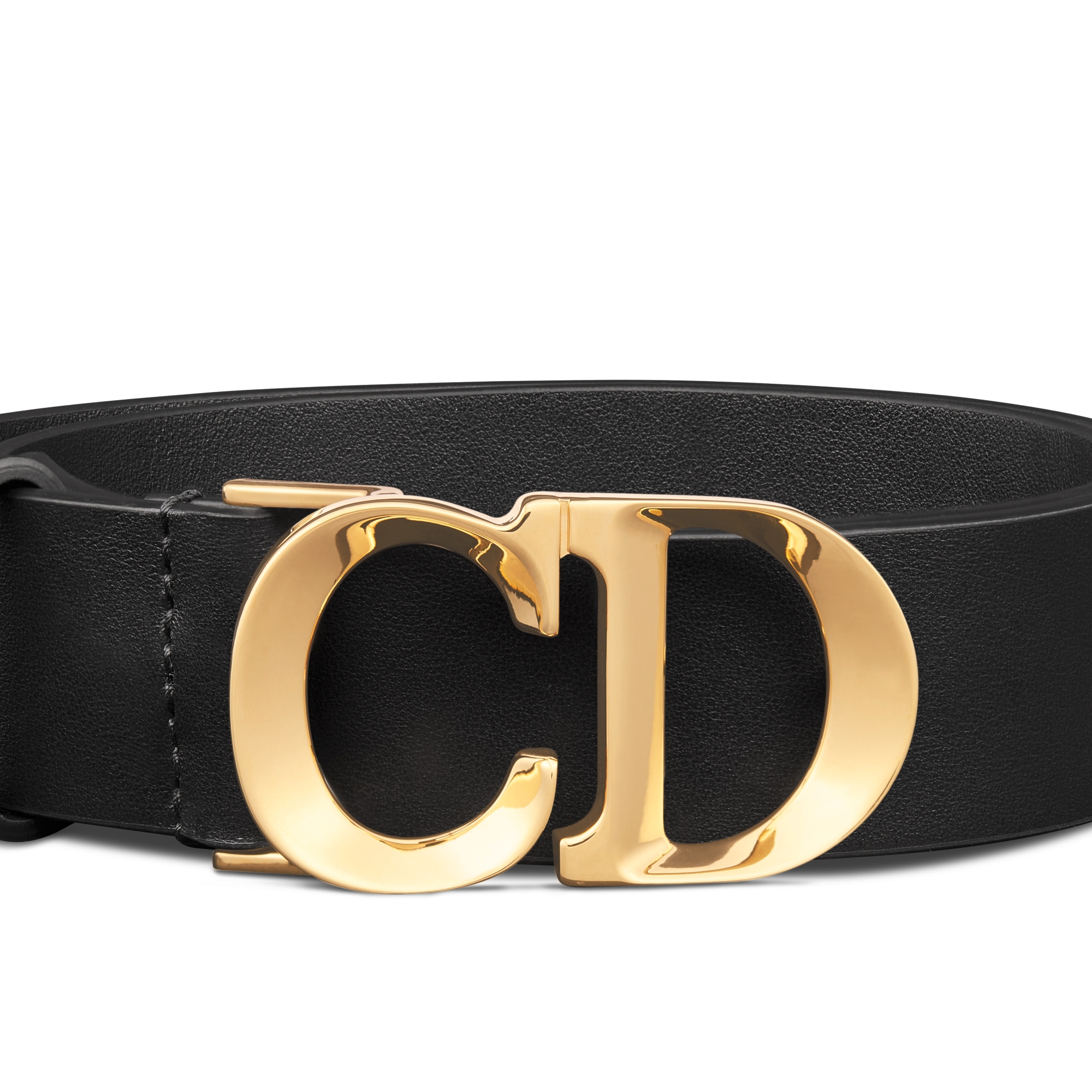 C'est Dior 腰带 30 毫米黑色光滑牛皮革 E09