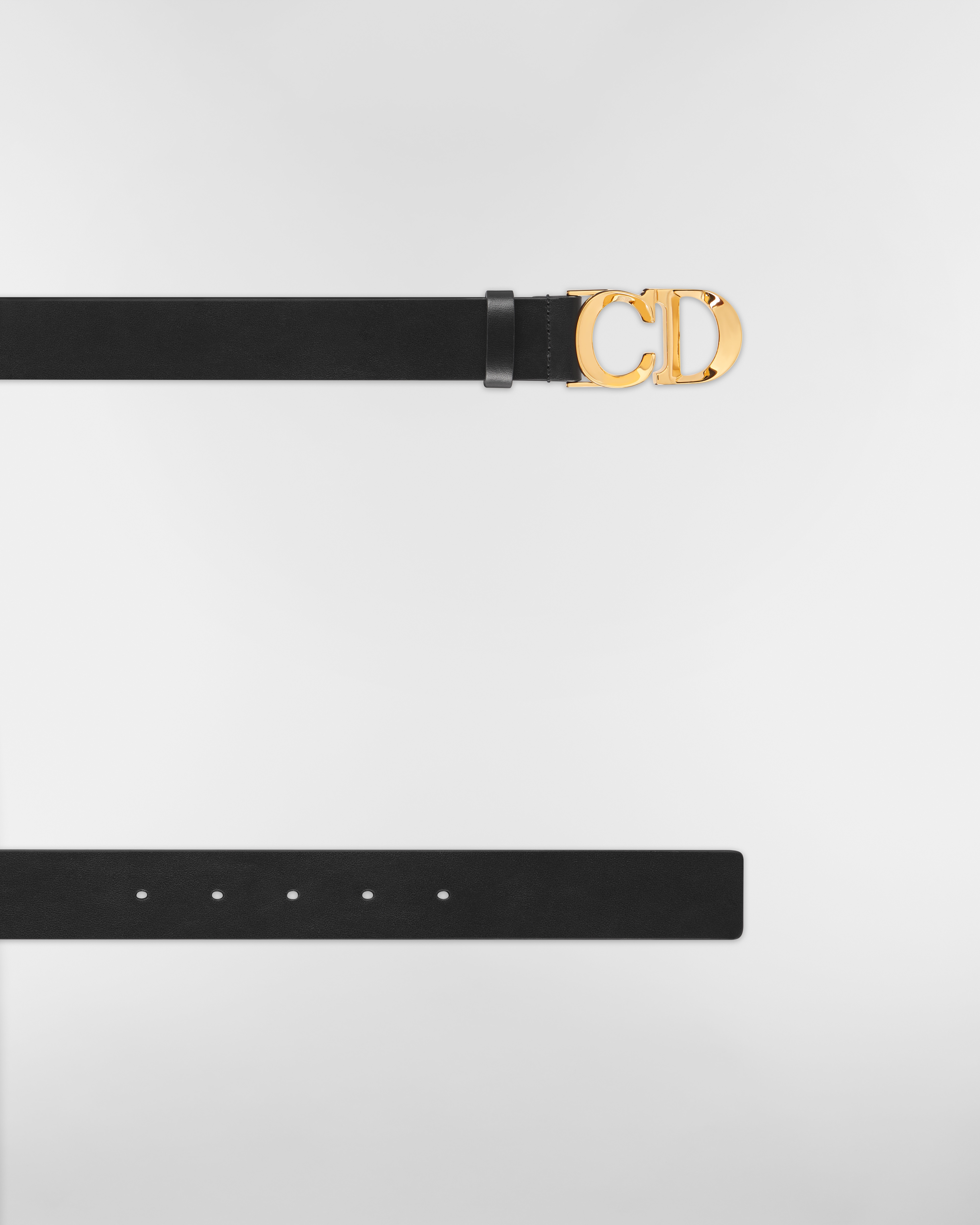 C'est Dior 腰带 30 毫米黑色光滑牛皮革 E06