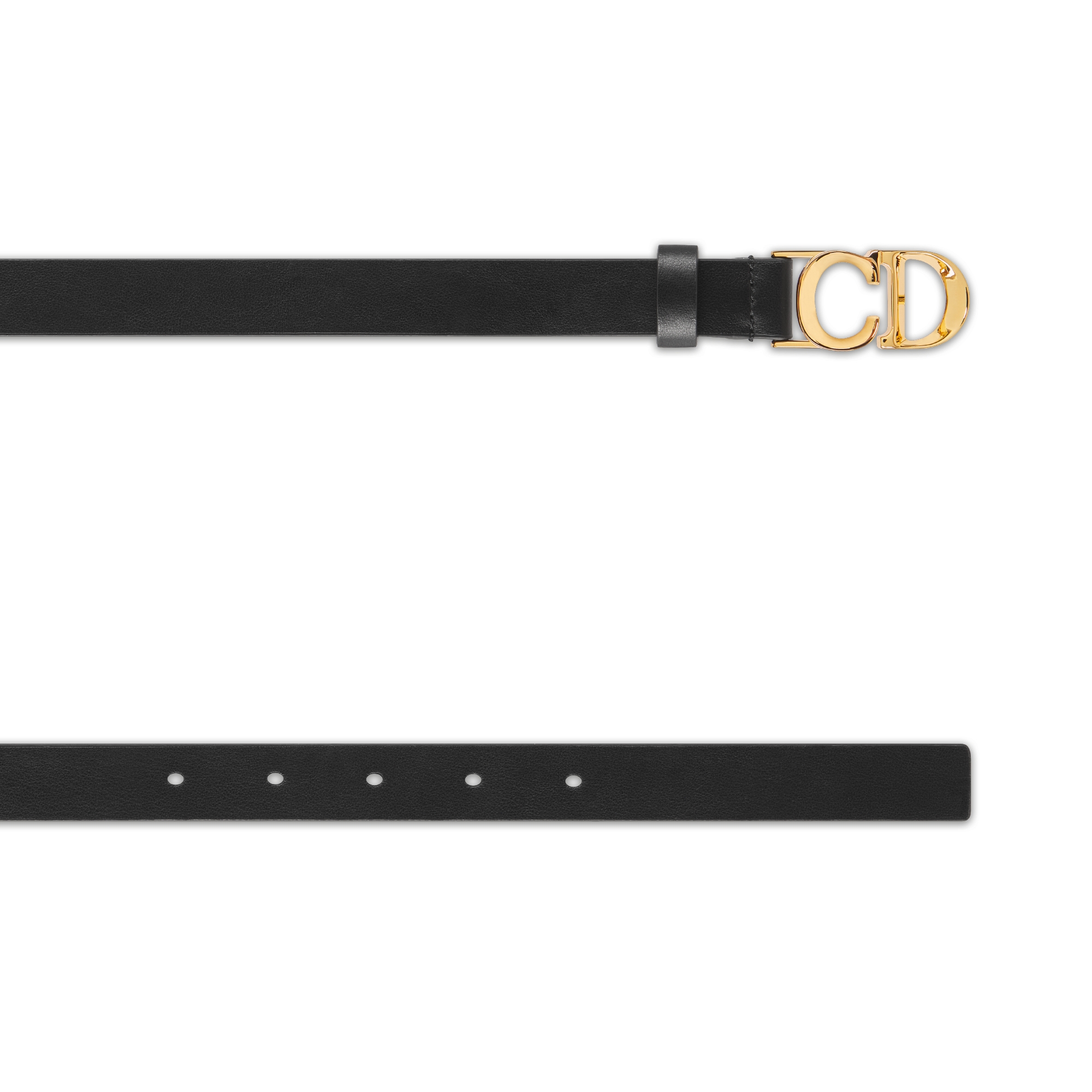 C'est Dior 腰带 20 毫米黑色光滑牛皮革 E06