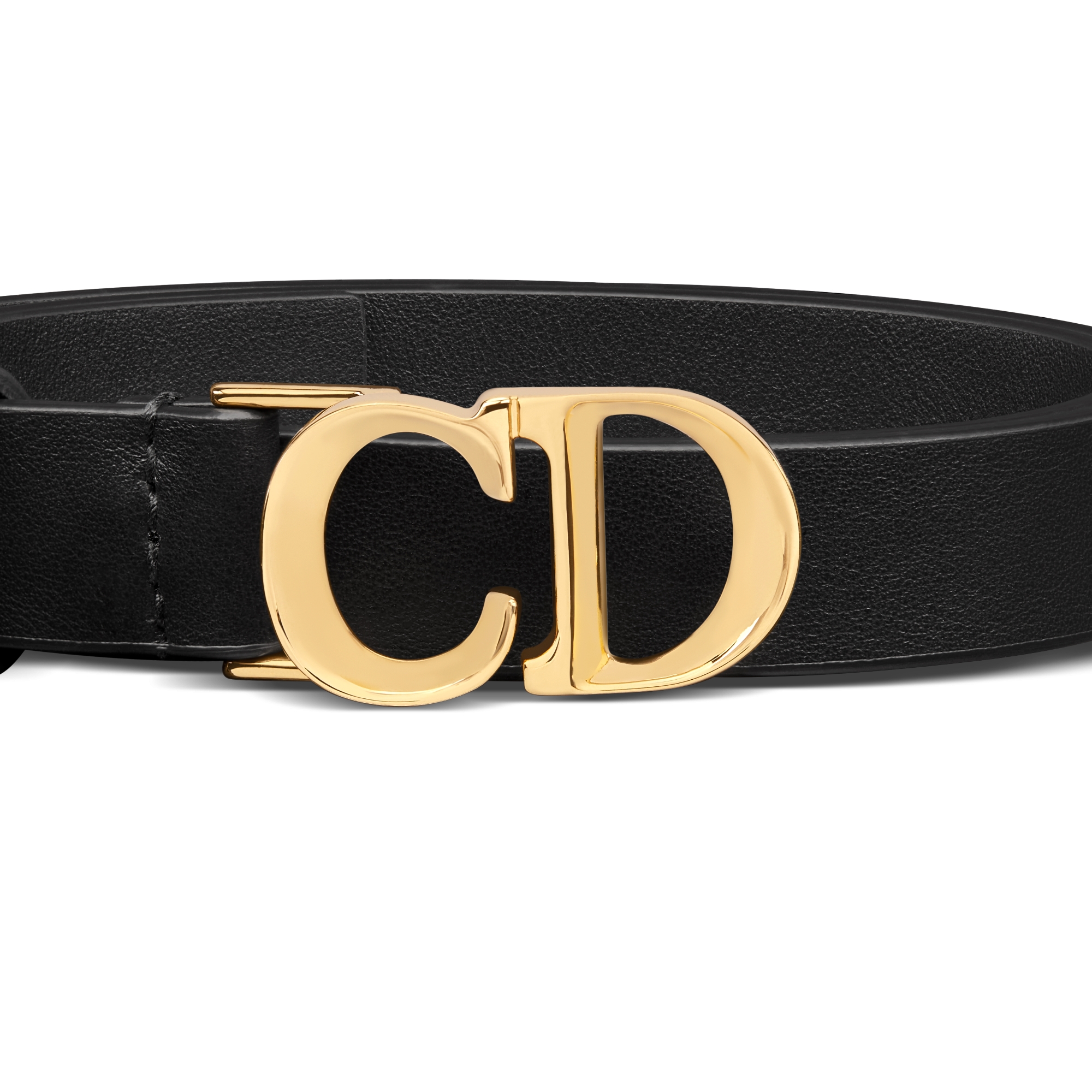 C'est Dior 腰带 20 毫米黑色光滑牛皮革 E09