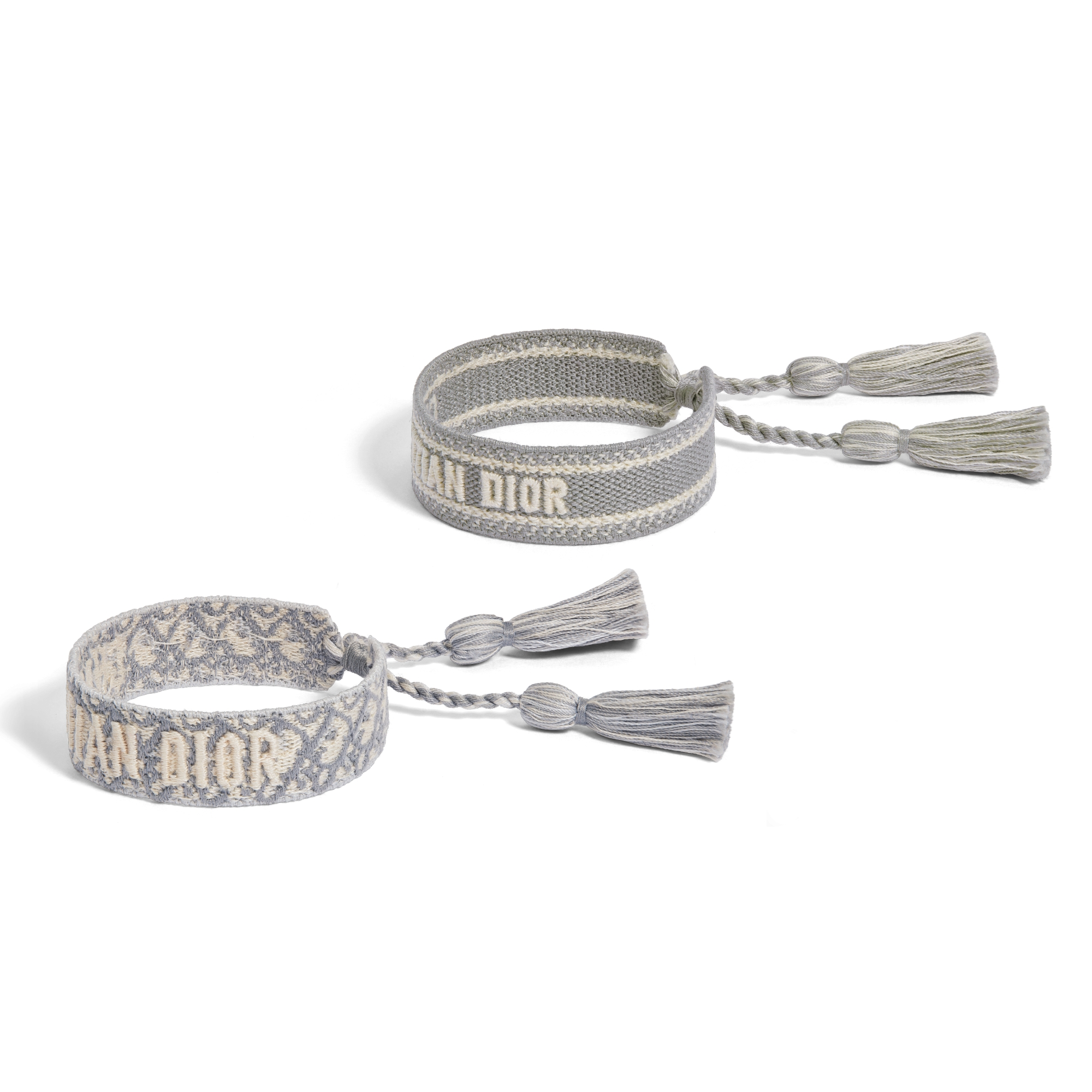 Christian Dior 手链套装 灰色棉质 Oblique 印花 E03