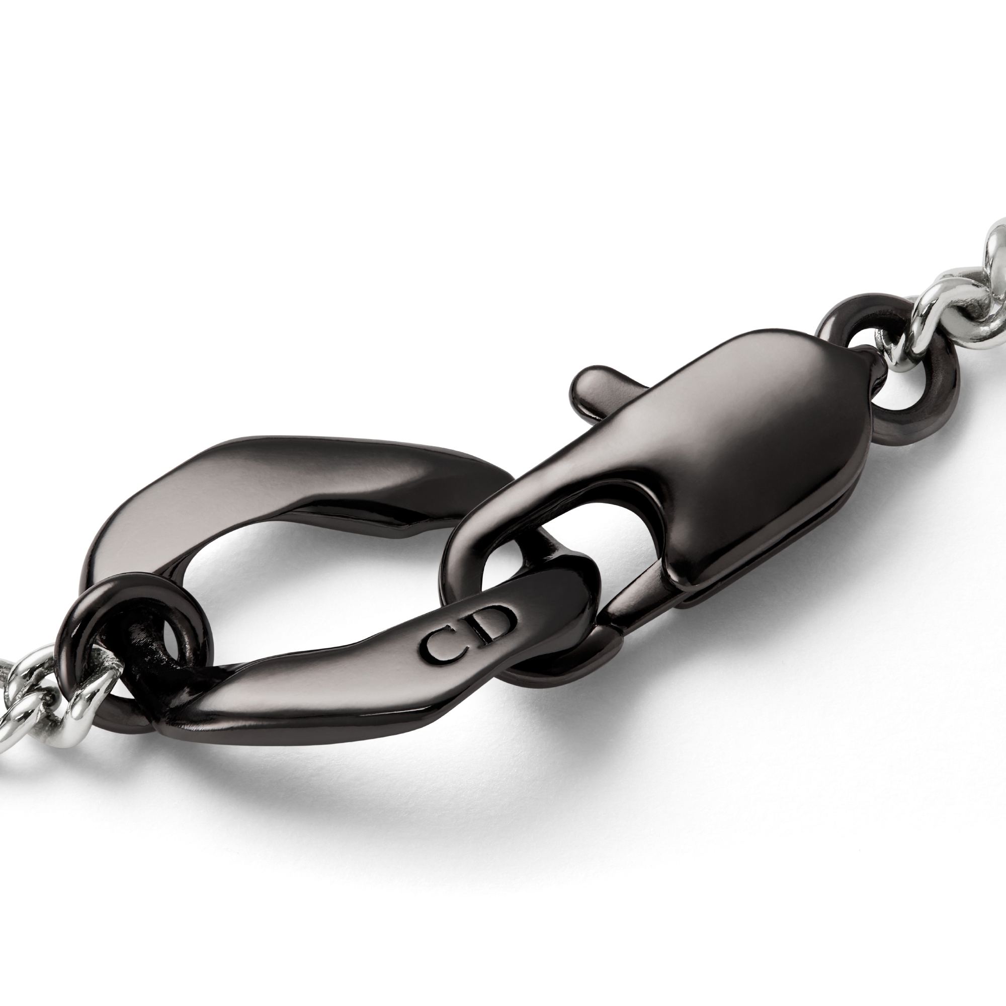 Dior Contrast 链环手链 银色饰面和金属覆层铜合金 E09