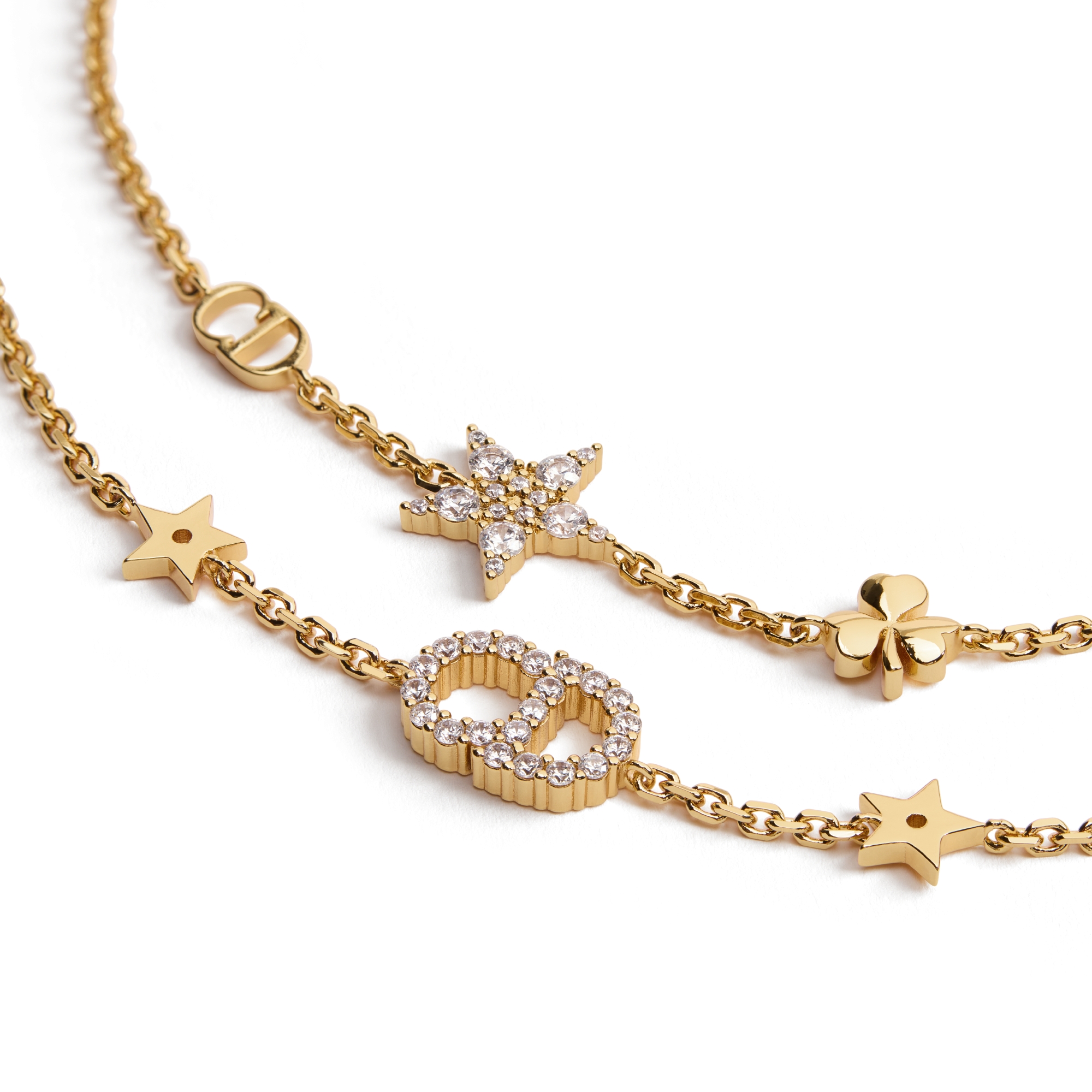 Clair D Lune 手链套装 金色饰面金属和闪亮晶体装饰 E09