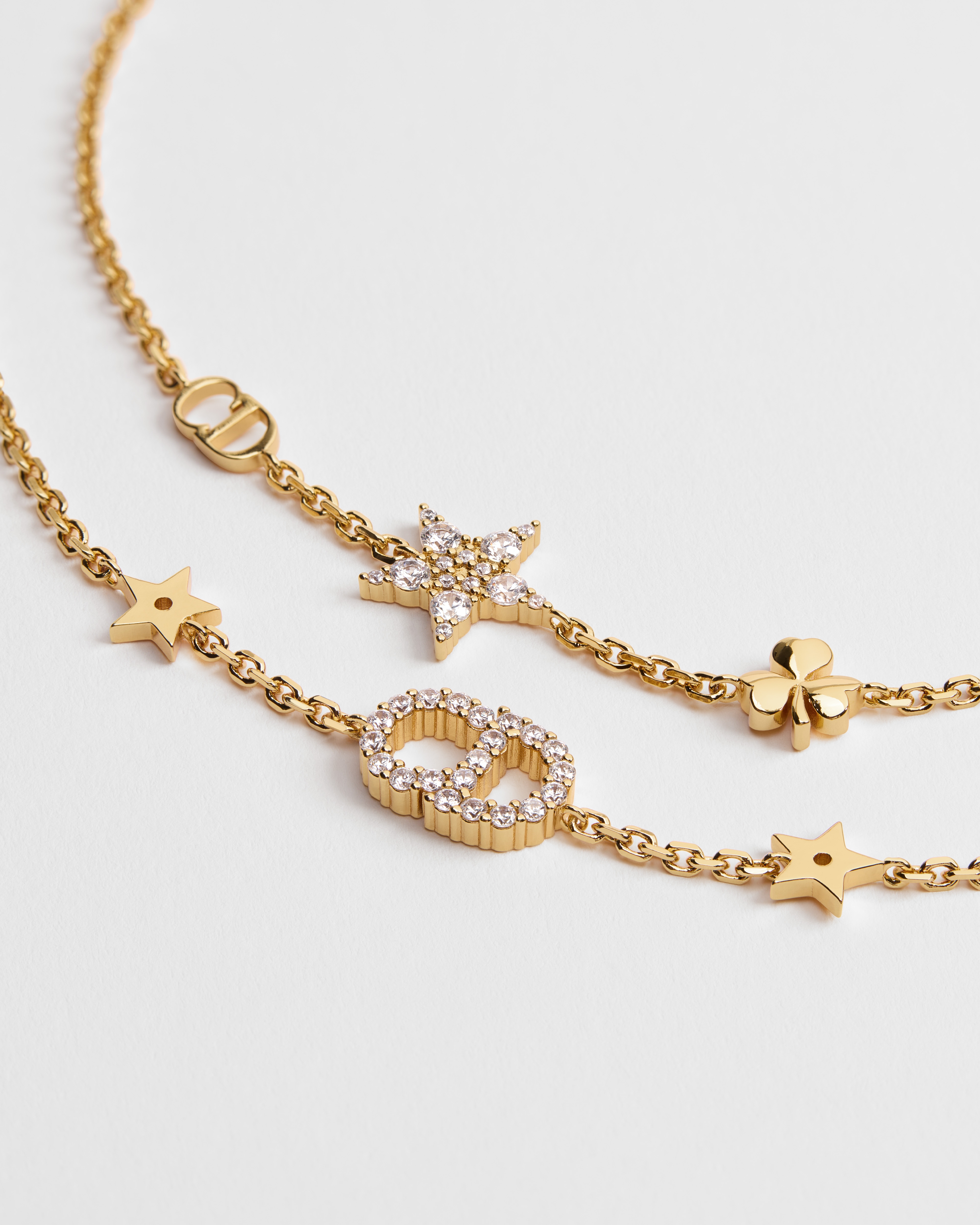 Clair D Lune 手链套装 金色饰面金属和闪亮晶体装饰 E09