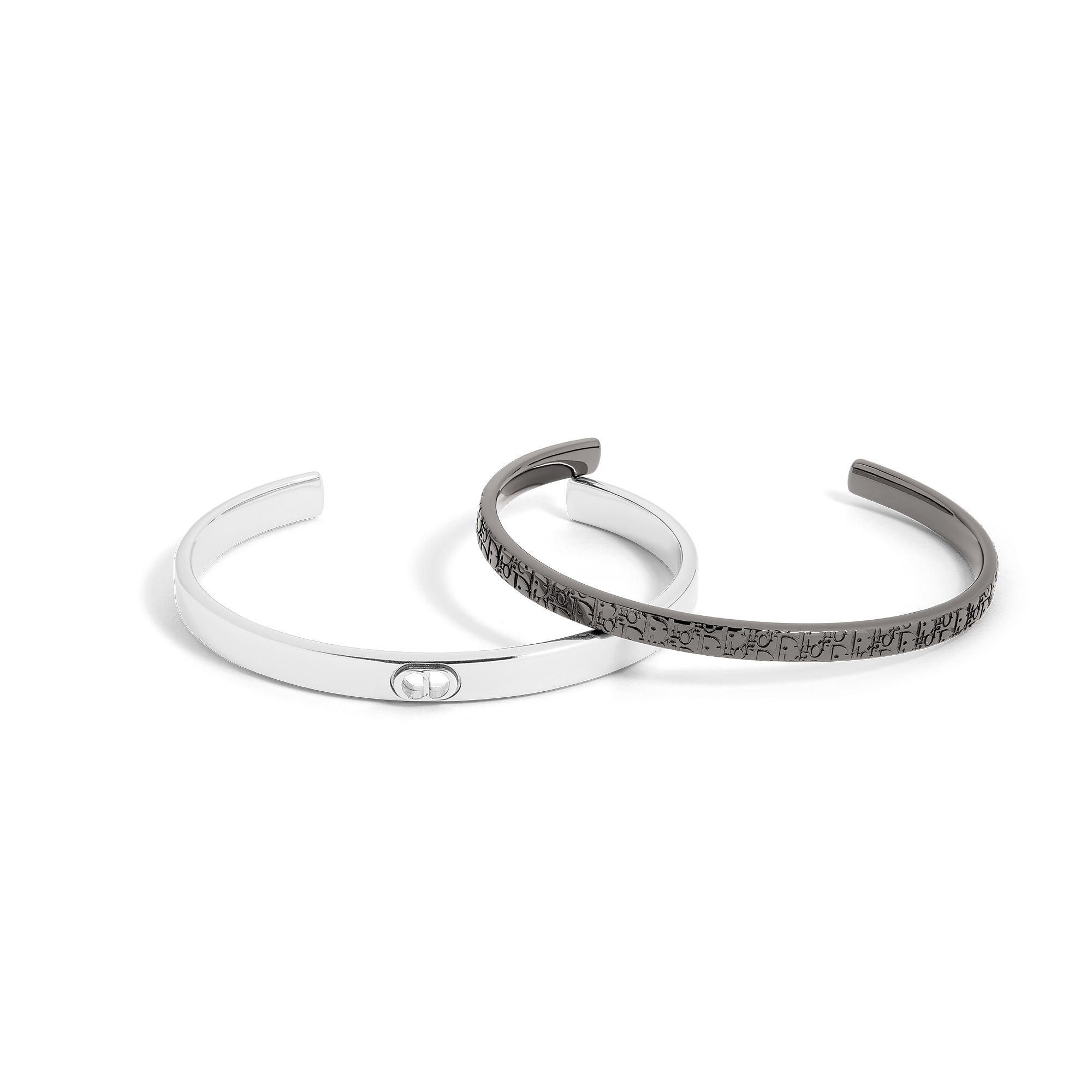 Dior Oblique 手镯套装 银色饰面和金属覆层黄铜 E01