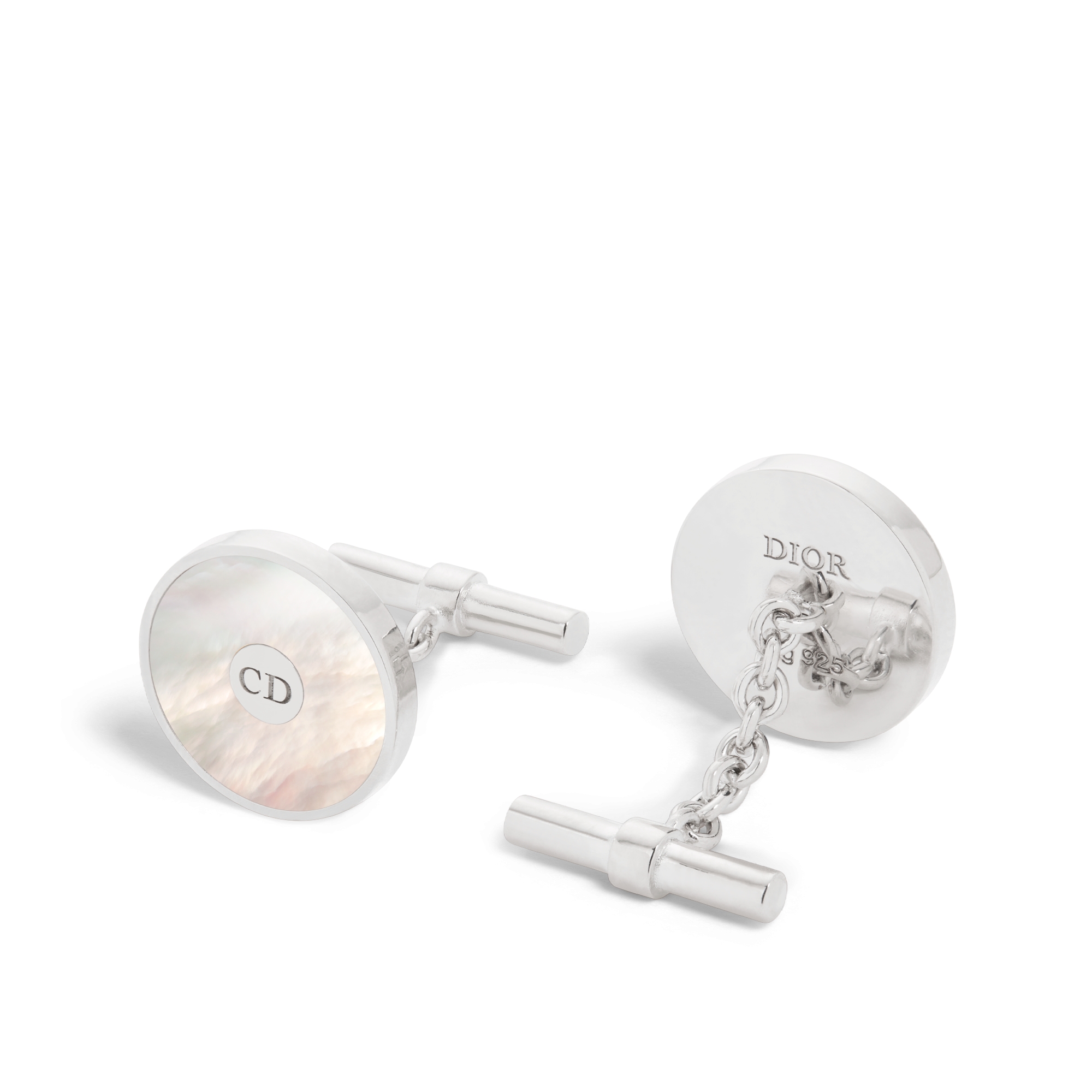 CD Icon 袖扣 银质和珍珠母贝 E03