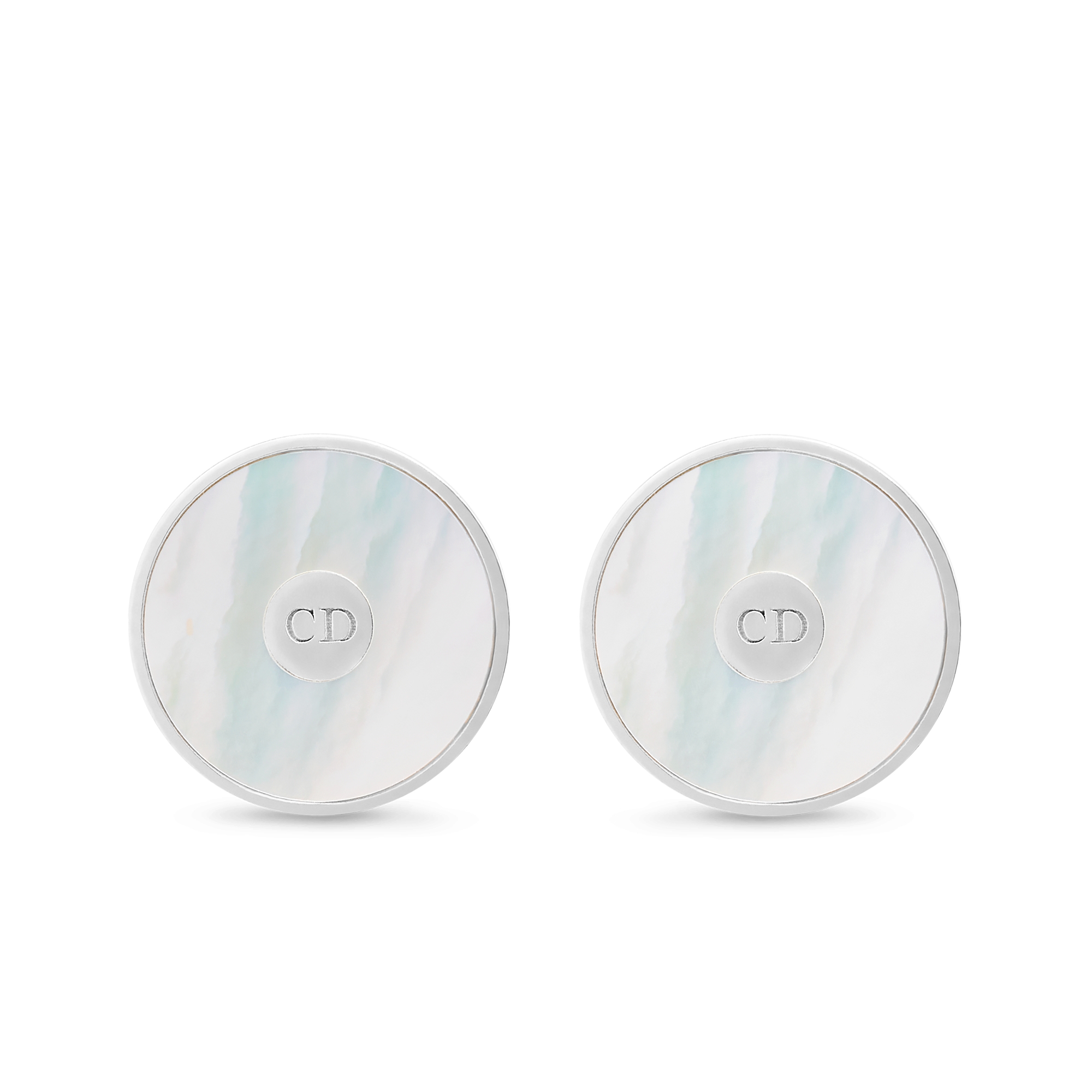 CD Icon 袖扣 银质和珍珠母贝 E08