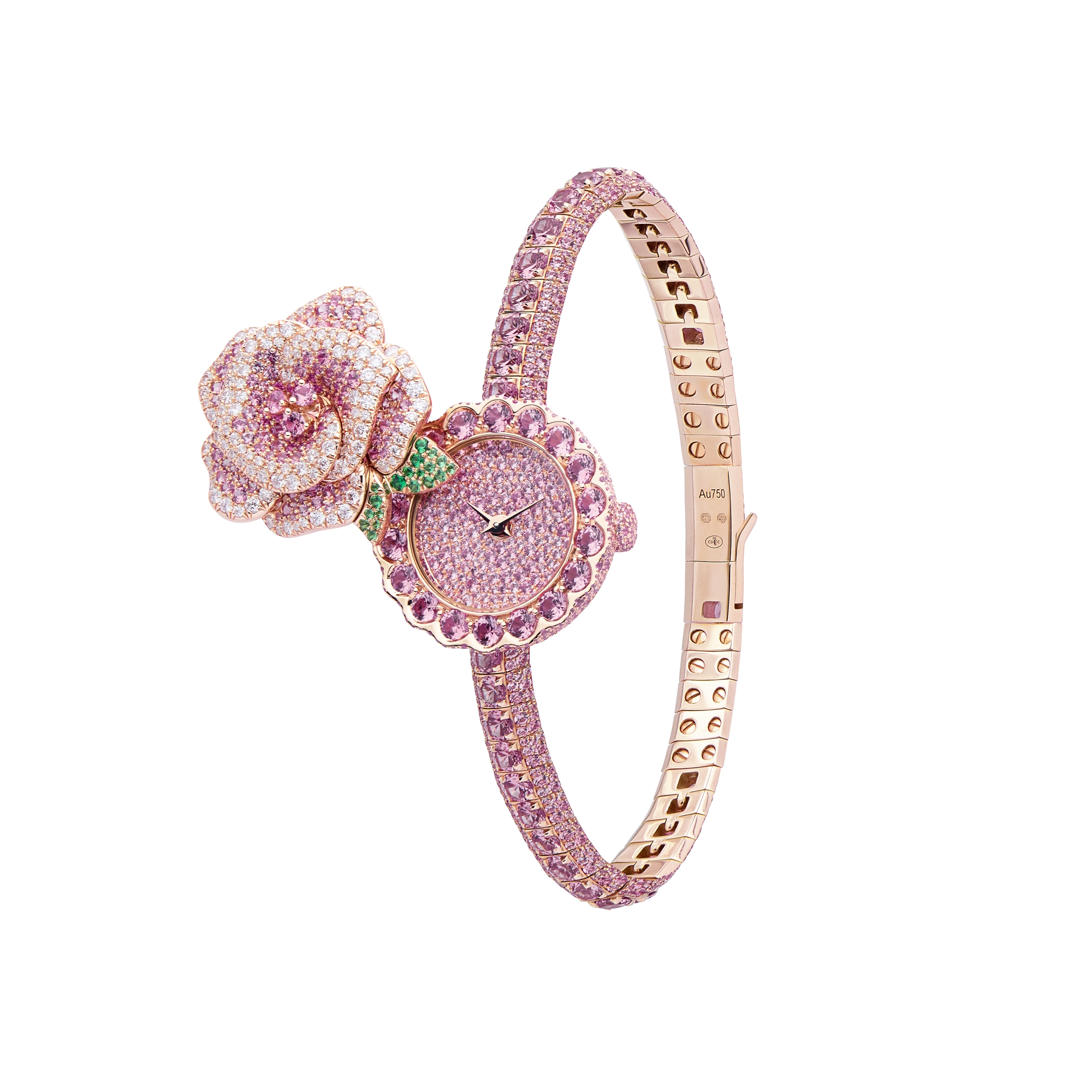 D de Dior Précieuse à Secret Rose 腕表 直径 21 毫米，石英机芯 E11