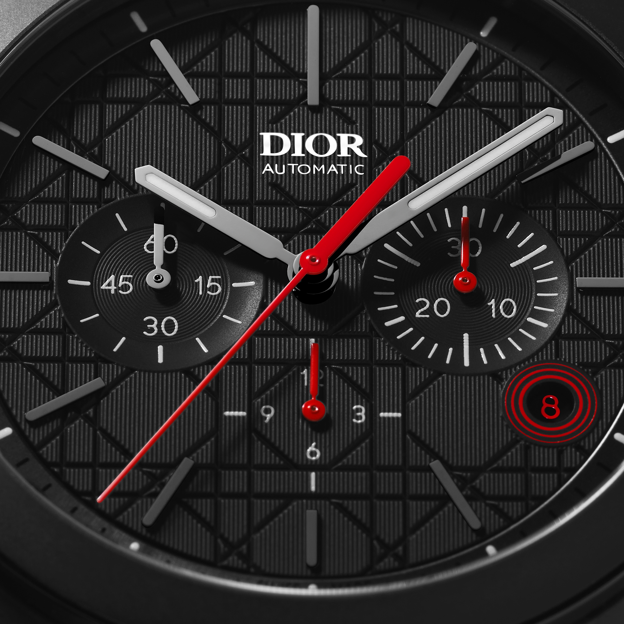 Chiffre Rouge 黑色哑光计时码表 直径 41 毫米，自动上链，黑色哑光钢质 E06