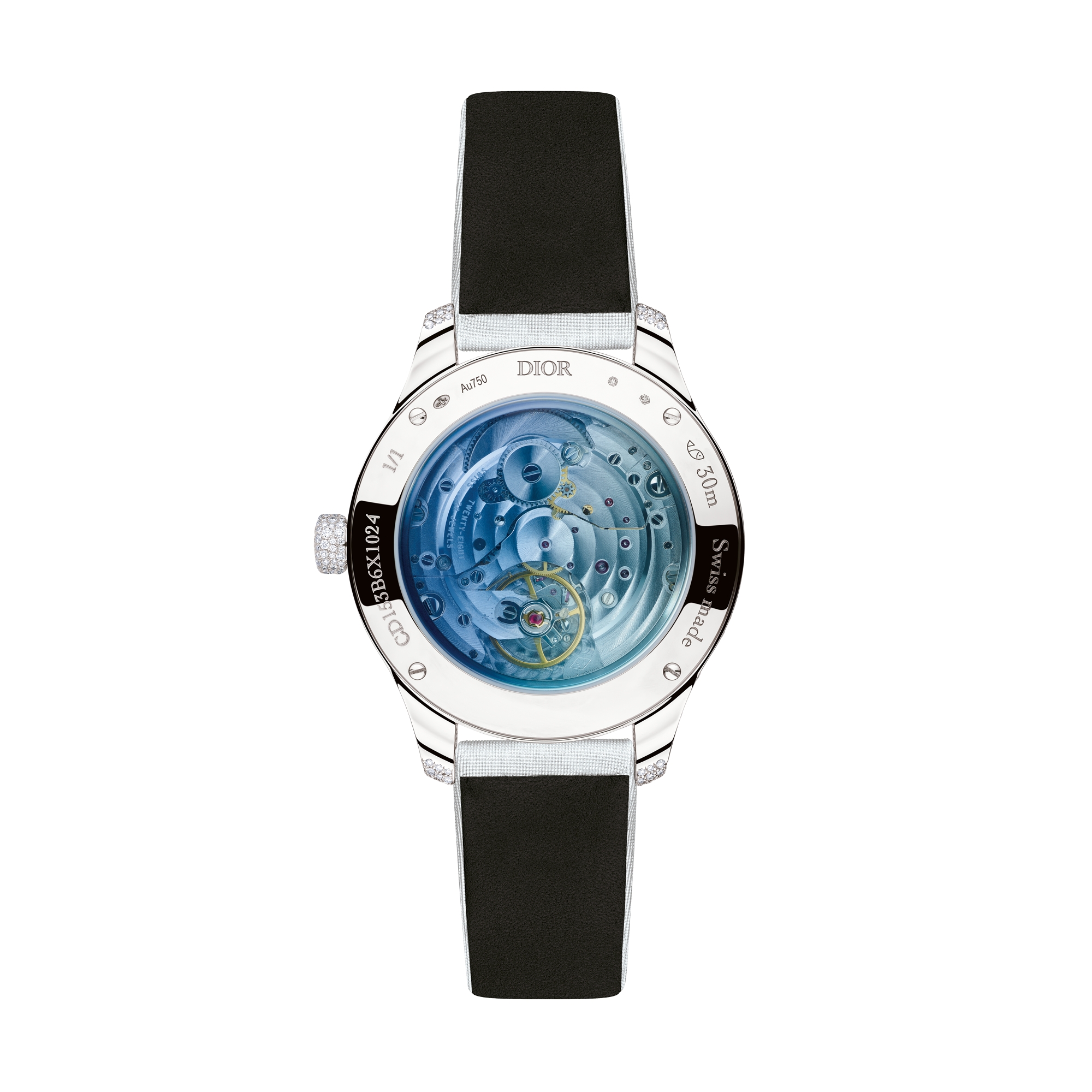 Dior Grand Bal Pièce Unique Parure Tropicale N°13 腕表 直径 36 毫米，白色 18K 金、钻石和石饰，自动上链机芯 E13