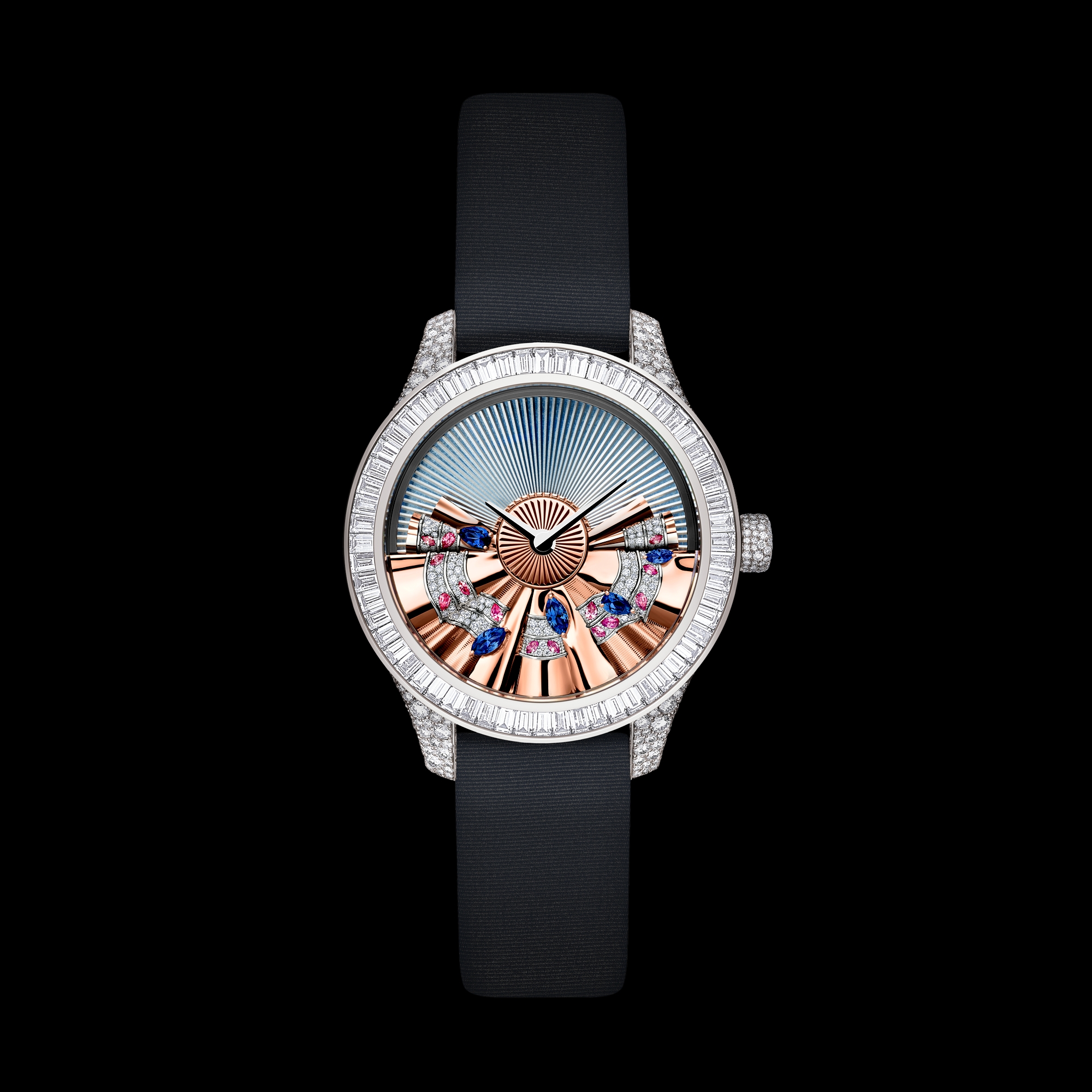 Dior Grand Bal de Printemps N°2 腕表 直径 36 毫米，白色 18K 金、钻石和石饰，自动上链机芯 E01