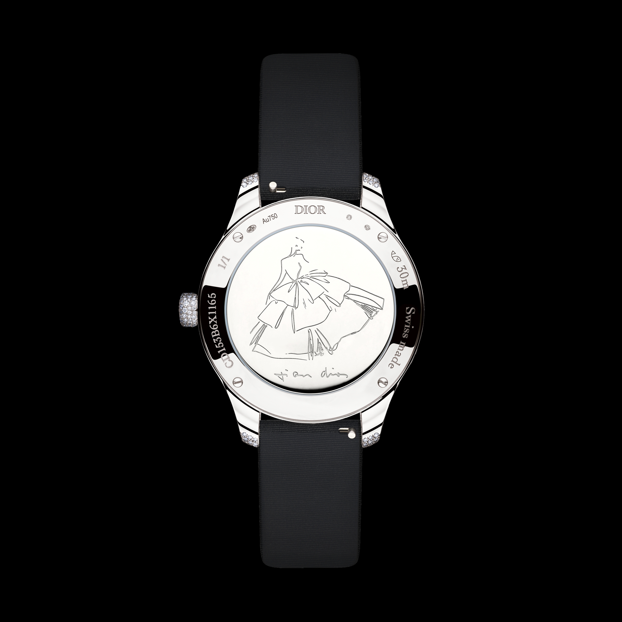 Dior Grand Bal de Printemps N°5 腕表 直径 36 毫米，白色 18K 金、钻石和石饰，自动上链机芯 E07