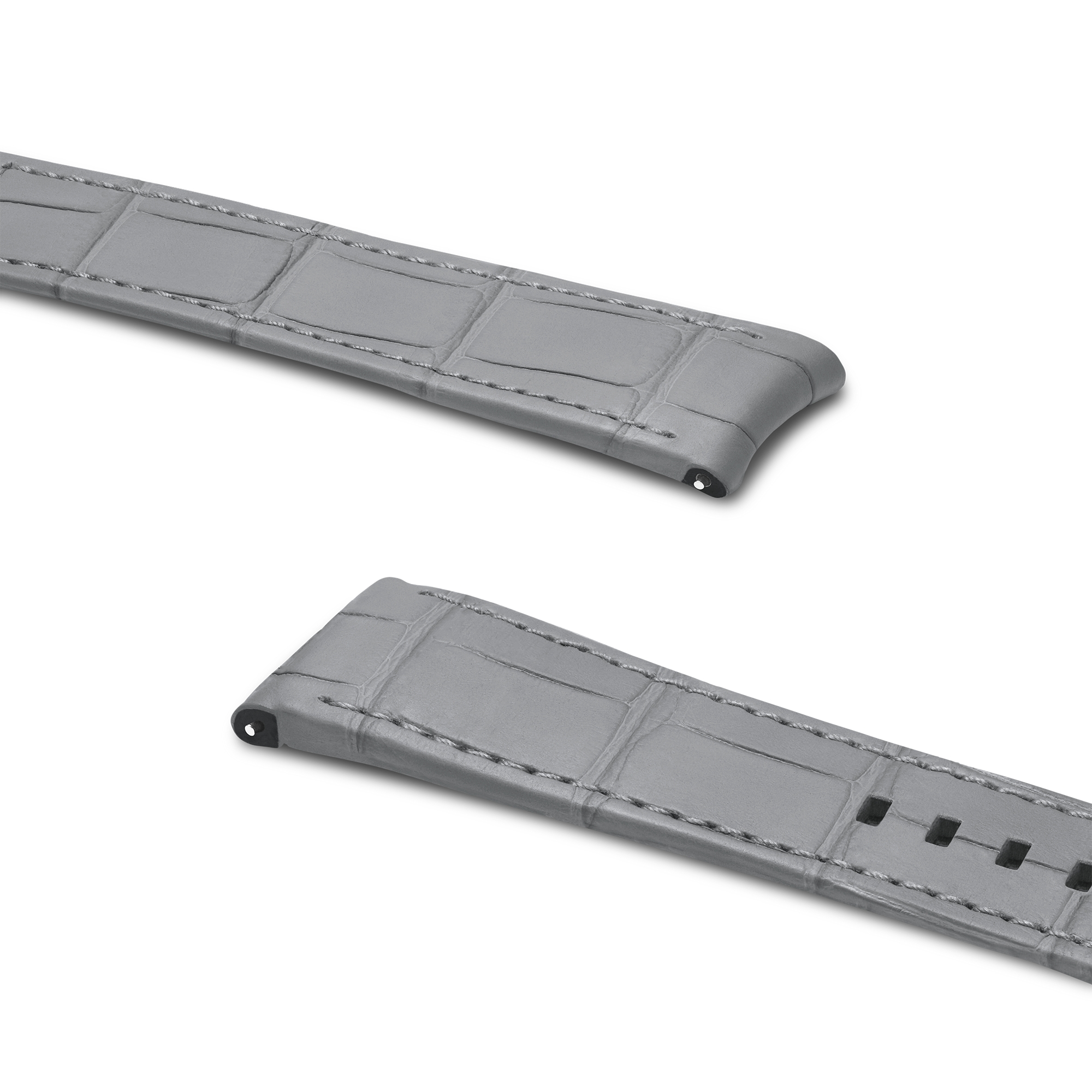 Chiffre Rouge 表带 直径 38 毫米，灰色鳄鱼皮革 E01