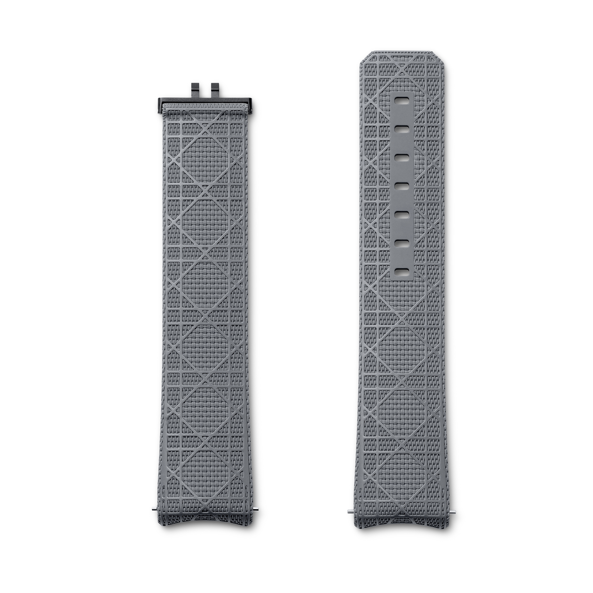 Chiffre Rouge 表带 直径 38 毫米，灰色橡胶超大藤格纹图案 E02