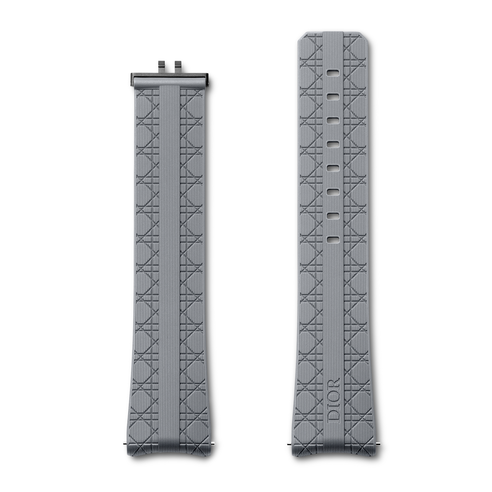 Chiffre Rouge 表带 直径 38 毫米，灰色橡胶藤格纹图案 E02