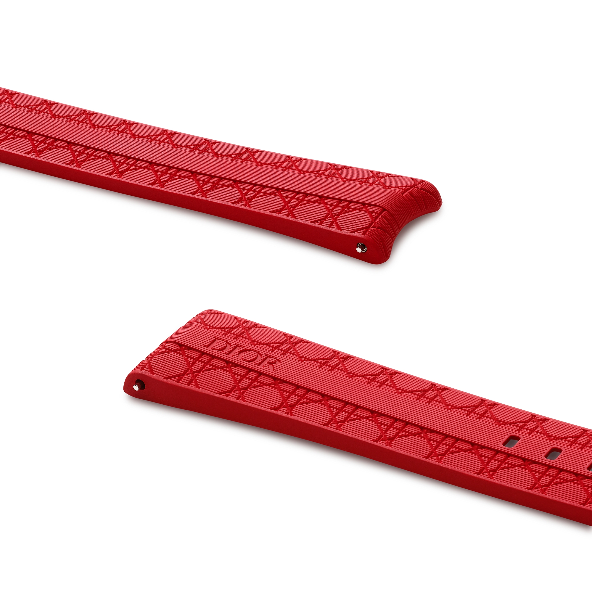 Chiffre Rouge 表带 直径 38 毫米，红色橡胶藤格纹图案 E01