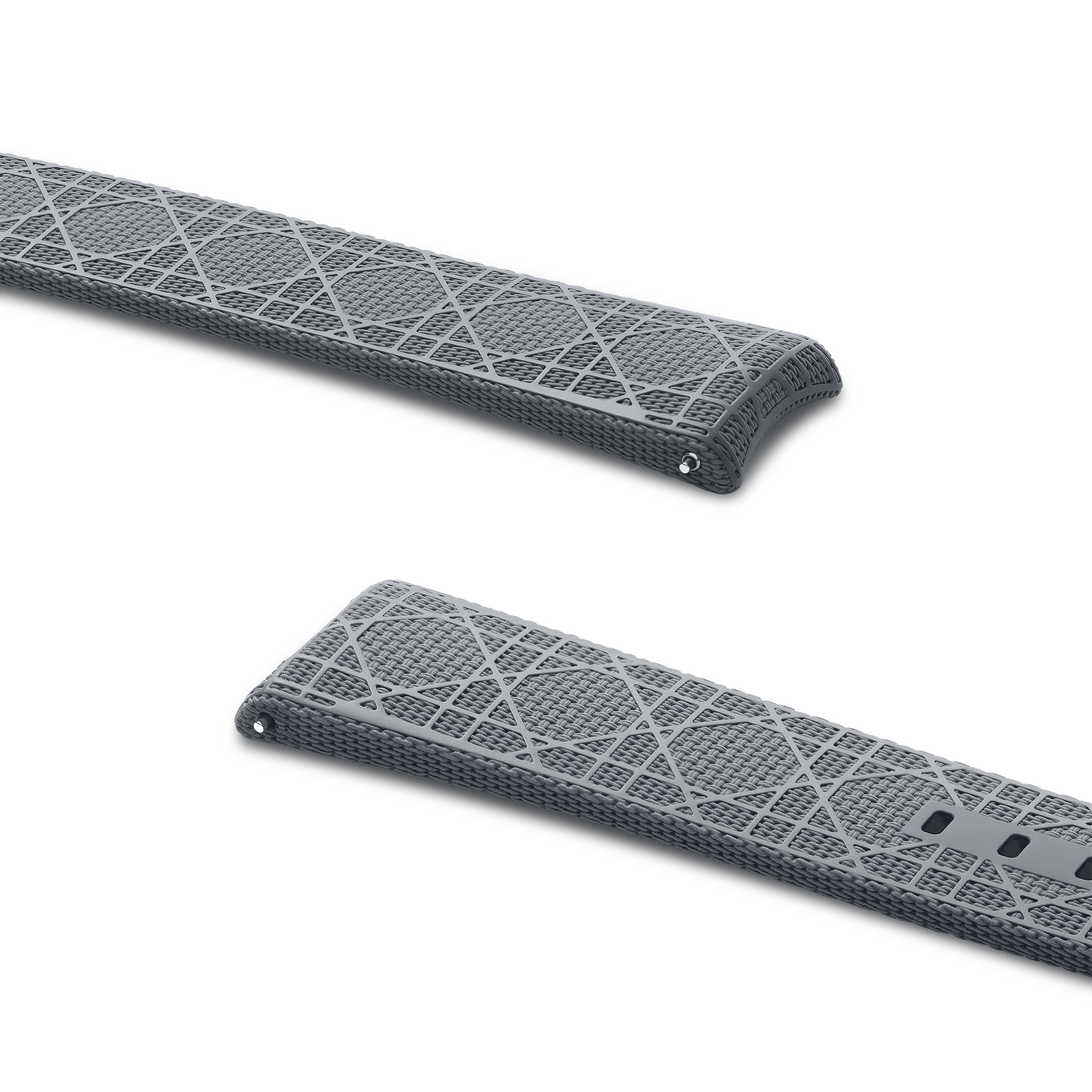 Chiffre Rouge 表带 直径 41 毫米，灰色橡胶超大藤格纹图案 E01