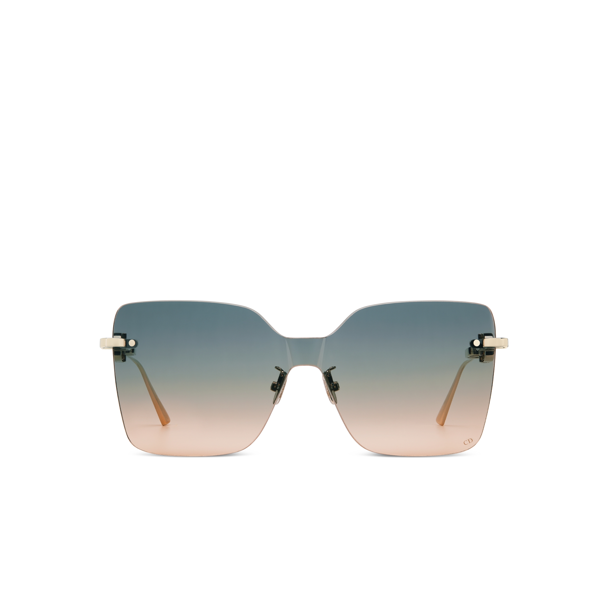 CD Chain M1U 太阳眼镜 蓝绿色至琥珀色渐变正方形镜片 E01