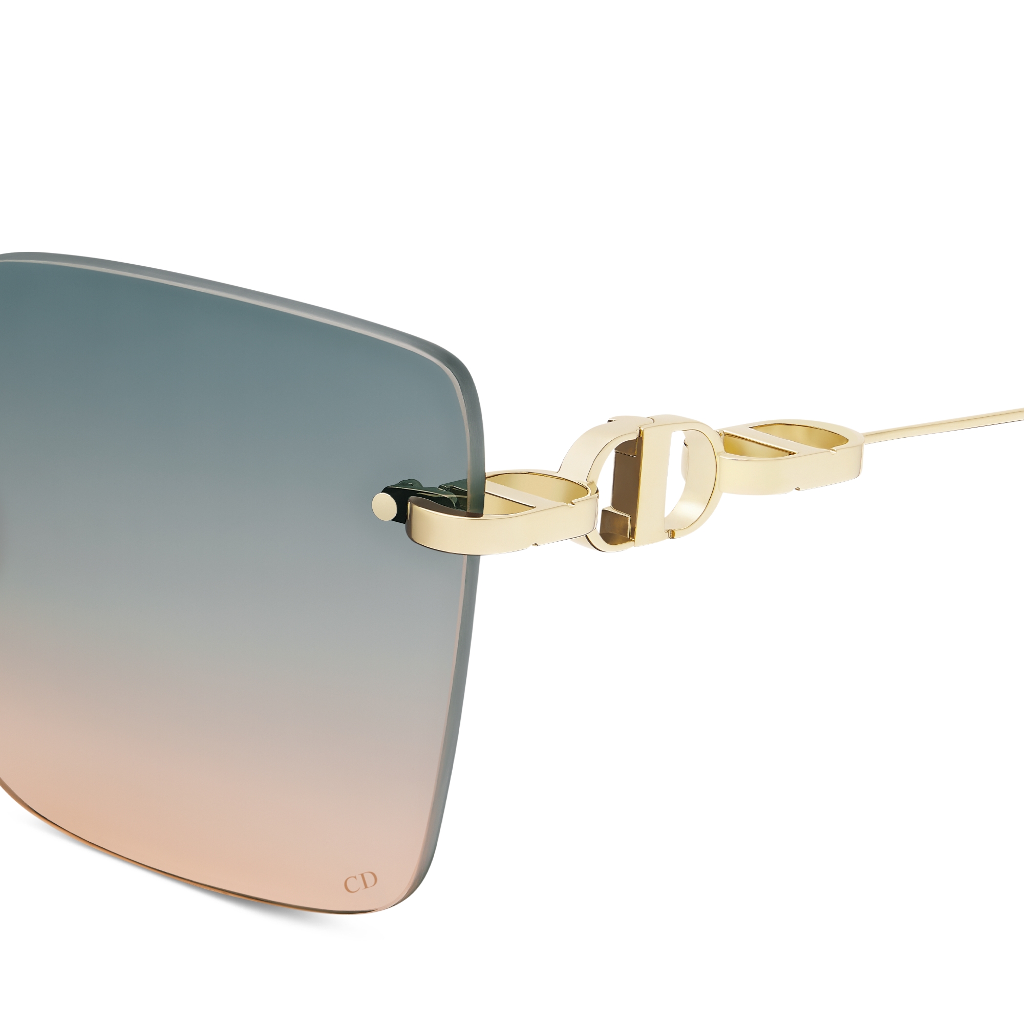 CD Chain M1U 太阳眼镜 蓝绿色至琥珀色渐变正方形镜片 E09