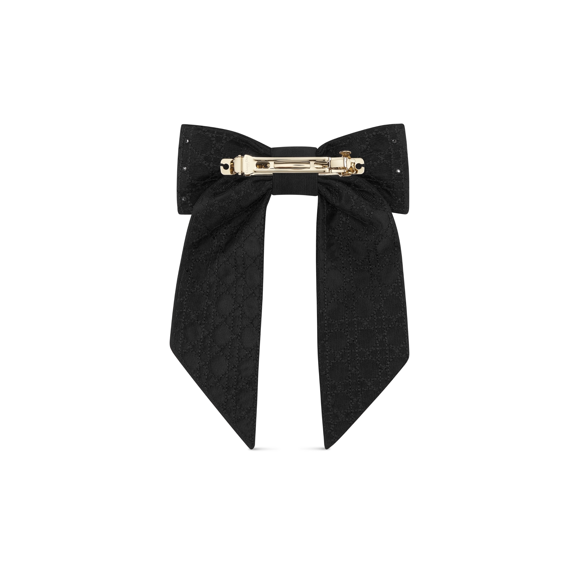 大号 Dior Twist 蝴蝶结 黑色罗缎效果科技面料和银色调晶体 E08