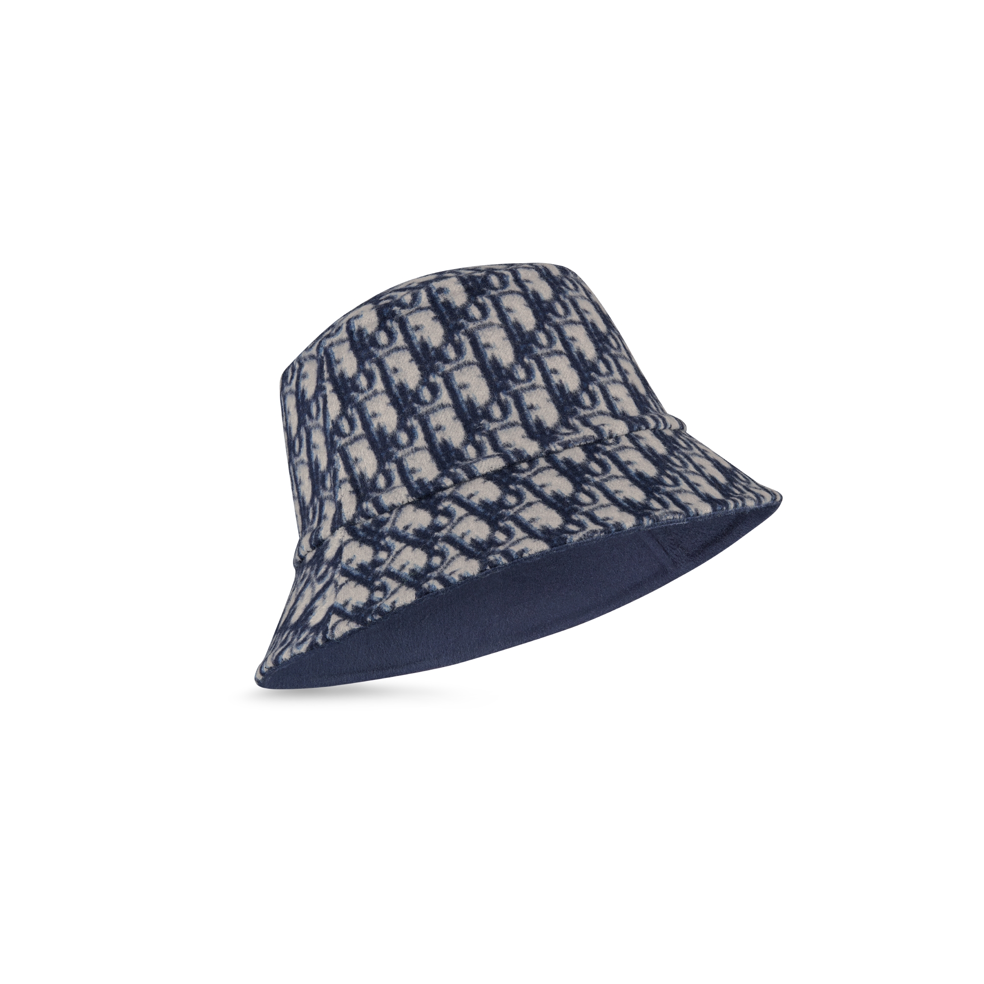 Teddy-D 双面窄檐桶帽 蓝色绵羊毛混纺面料 E07