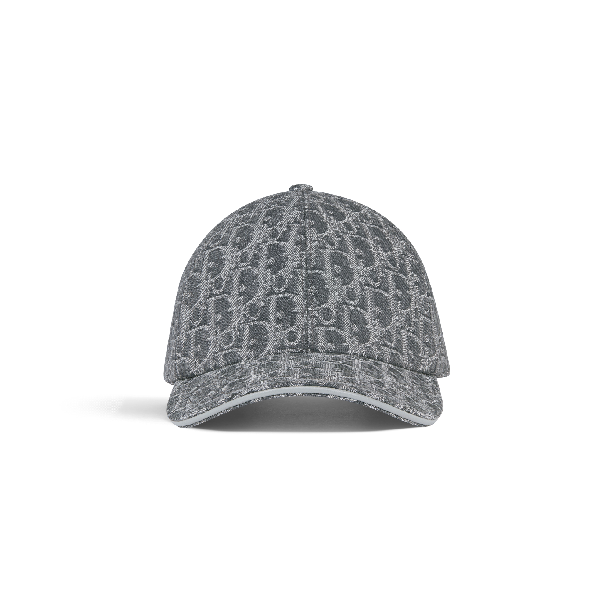 D-Player 帽子 煤灰色石洗牛仔面料 Oblique 印花 E01